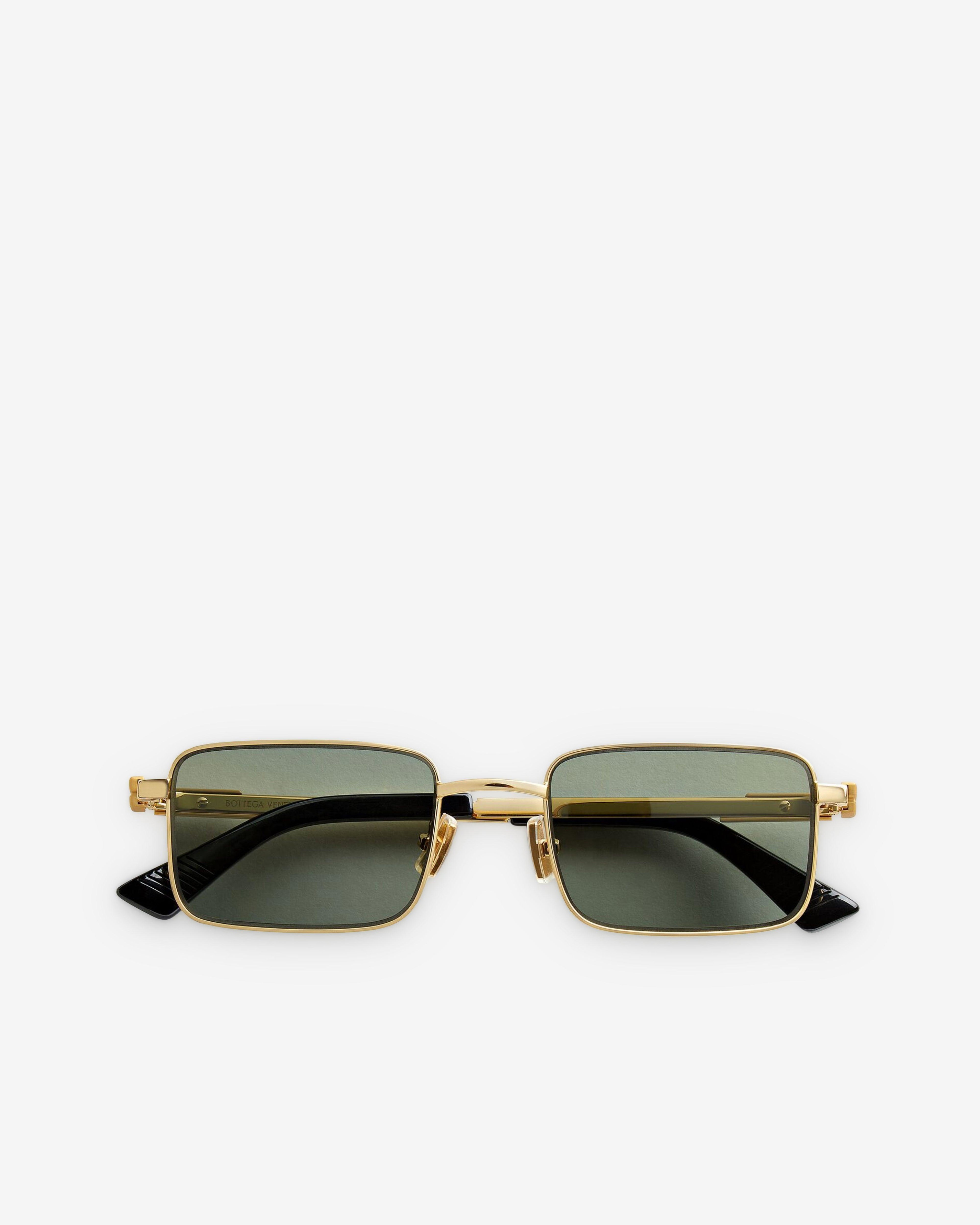 Bottega Veneta - Classic Rectangular Sunglasses - (Gold / Green) by BOTTEGA VENETA
