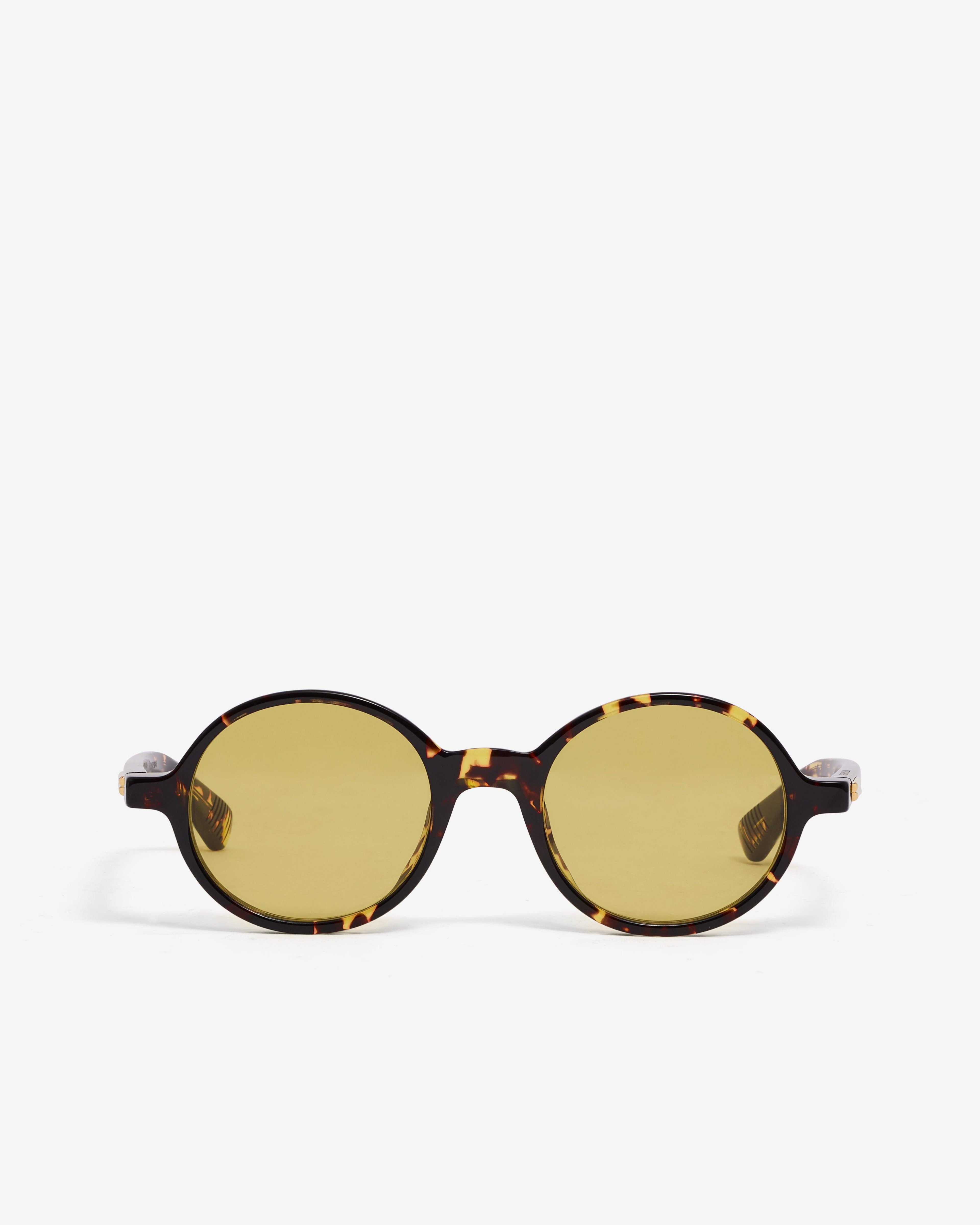 Bottega Veneta - Classic Round Sunglasses - (Havana/Yellow) by BOTTEGA VENETA