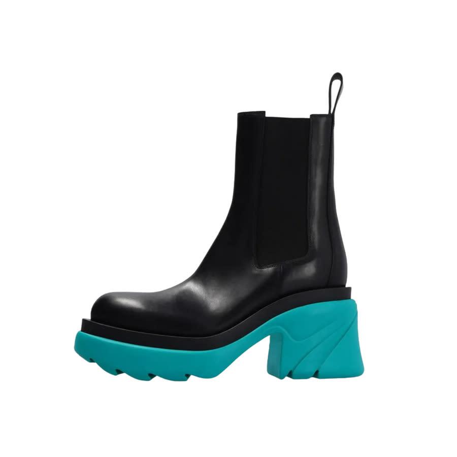 Bottega Veneta Contrast Sole Platform Ankle Boots by BOTTEGA VENETA