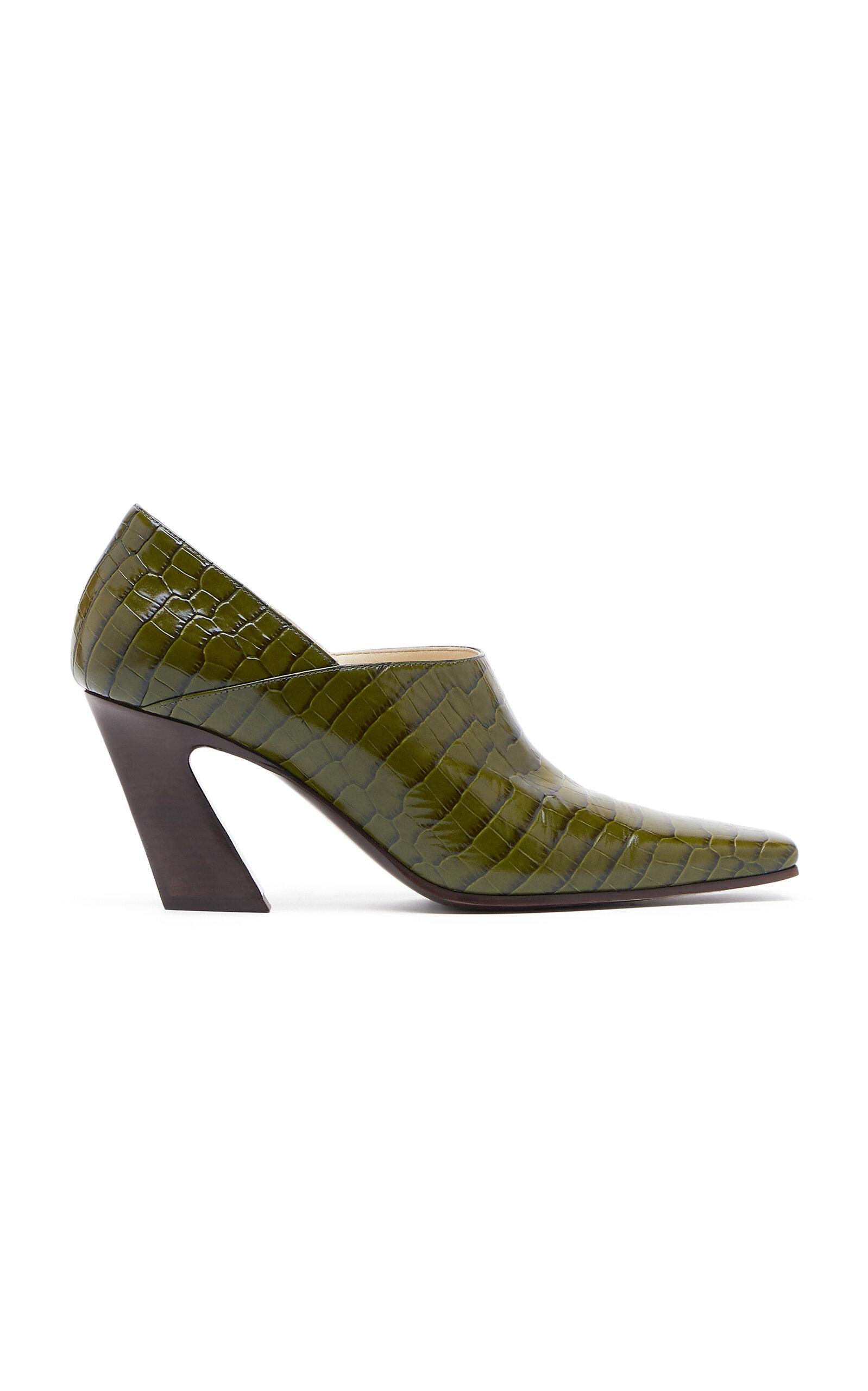 Bottega Veneta Croc-Effect Leather Loafer Pumps - Moda Operandi by BOTTEGA VENETA