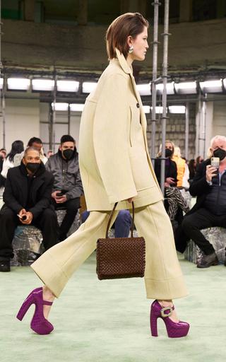 Bottega Veneta Curved Mélange-Knit Trousers - Moda Operandi by BOTTEGA VENETA