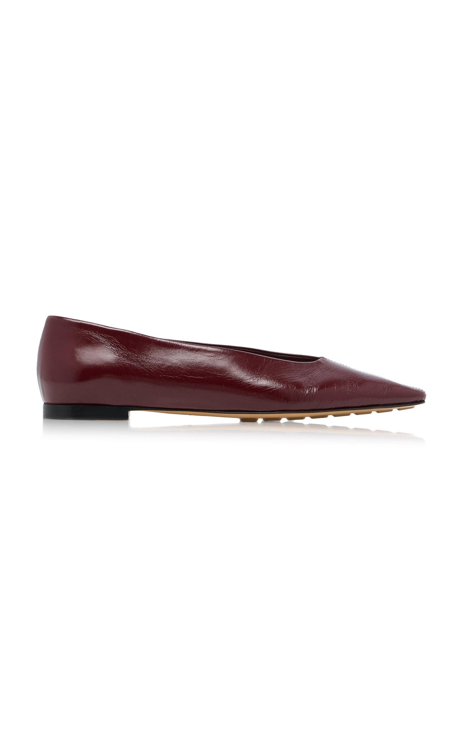 Bottega Veneta Cushion Lux Leather Flats - Moda Operandi by BOTTEGA VENETA