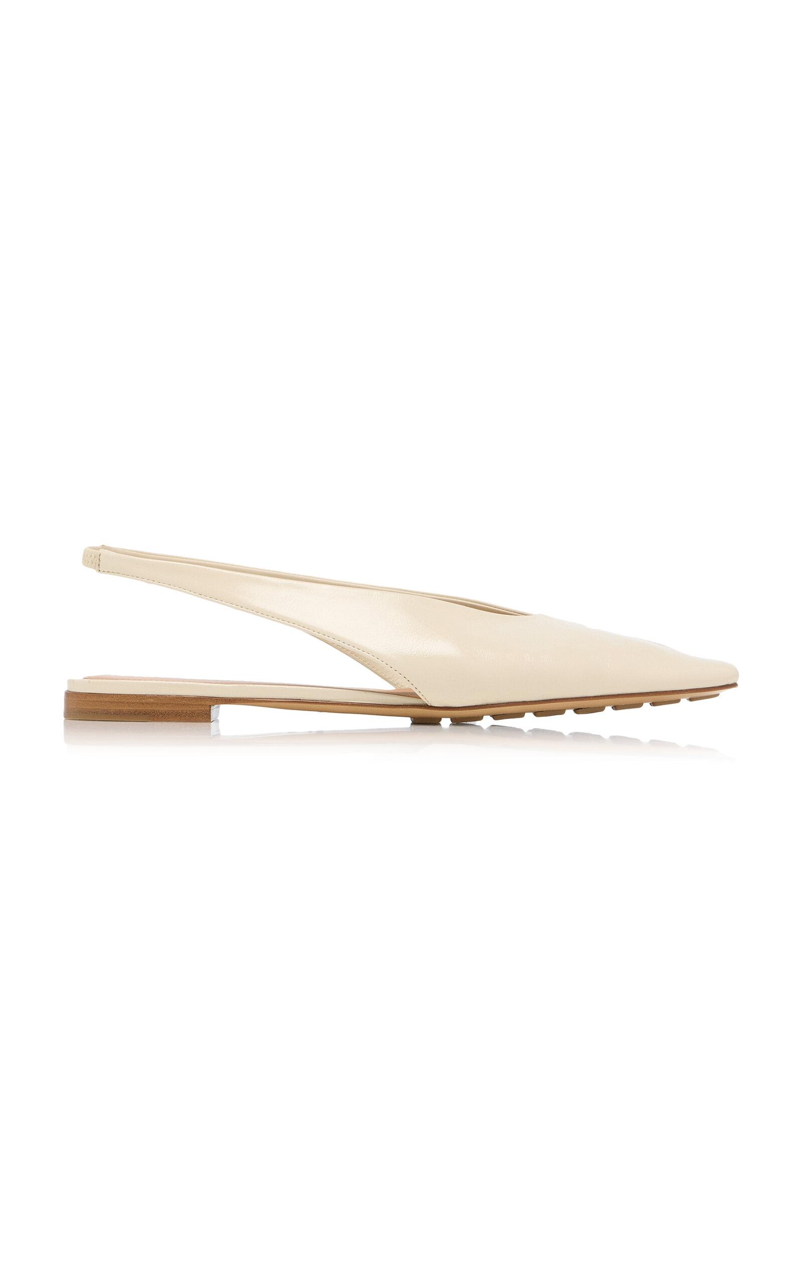 Bottega Veneta Cushion Lux Leather Slingback Flats - Moda Operandi by BOTTEGA VENETA