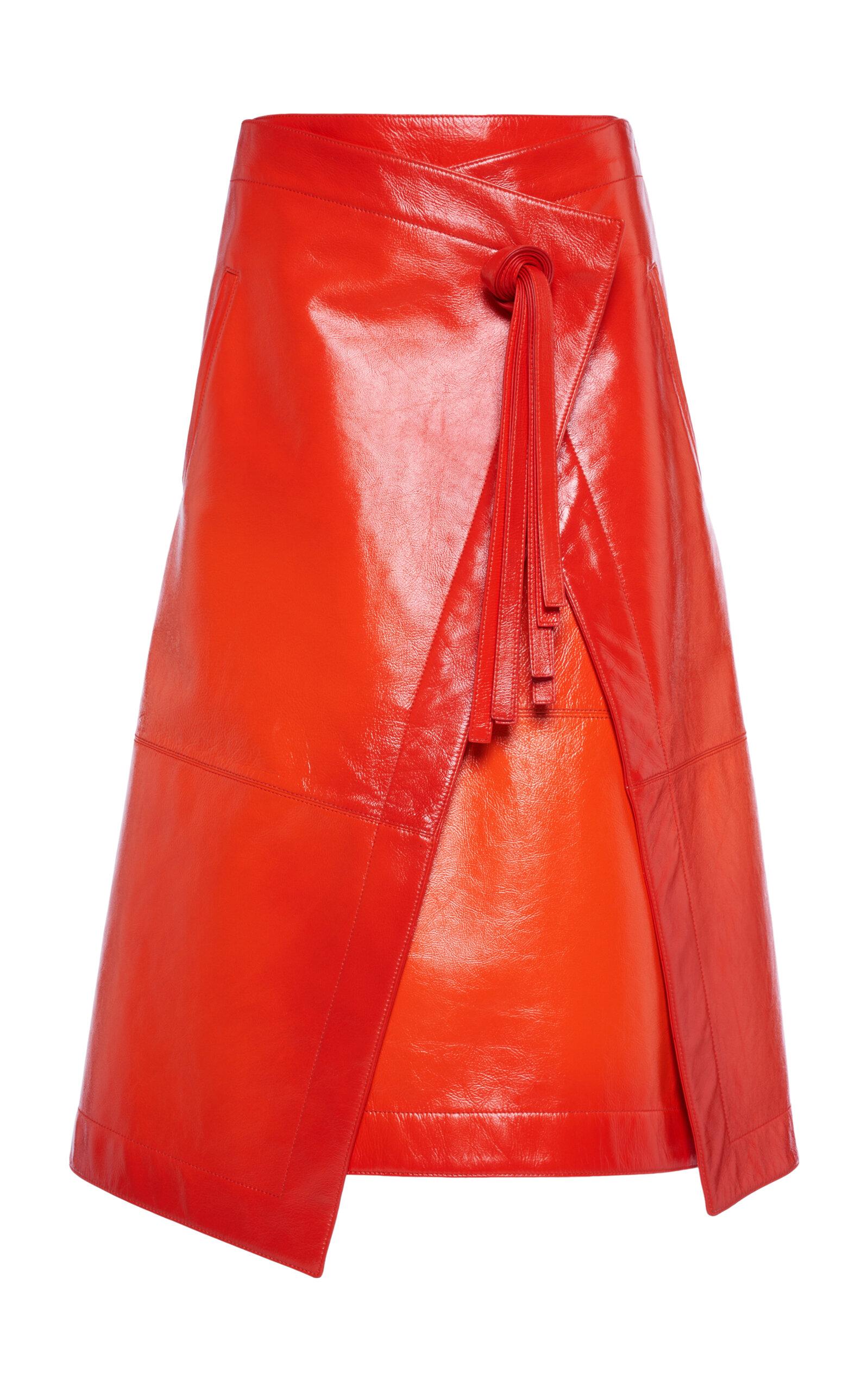 Bottega Veneta Degrade-Leather Midi Wrap Skirt - Moda Operandi by BOTTEGA VENETA