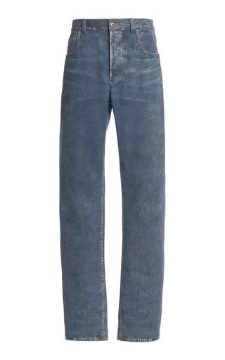 Bottega Veneta Denim-Printed Leather Trousers - Moda Operandi by BOTTEGA VENETA
