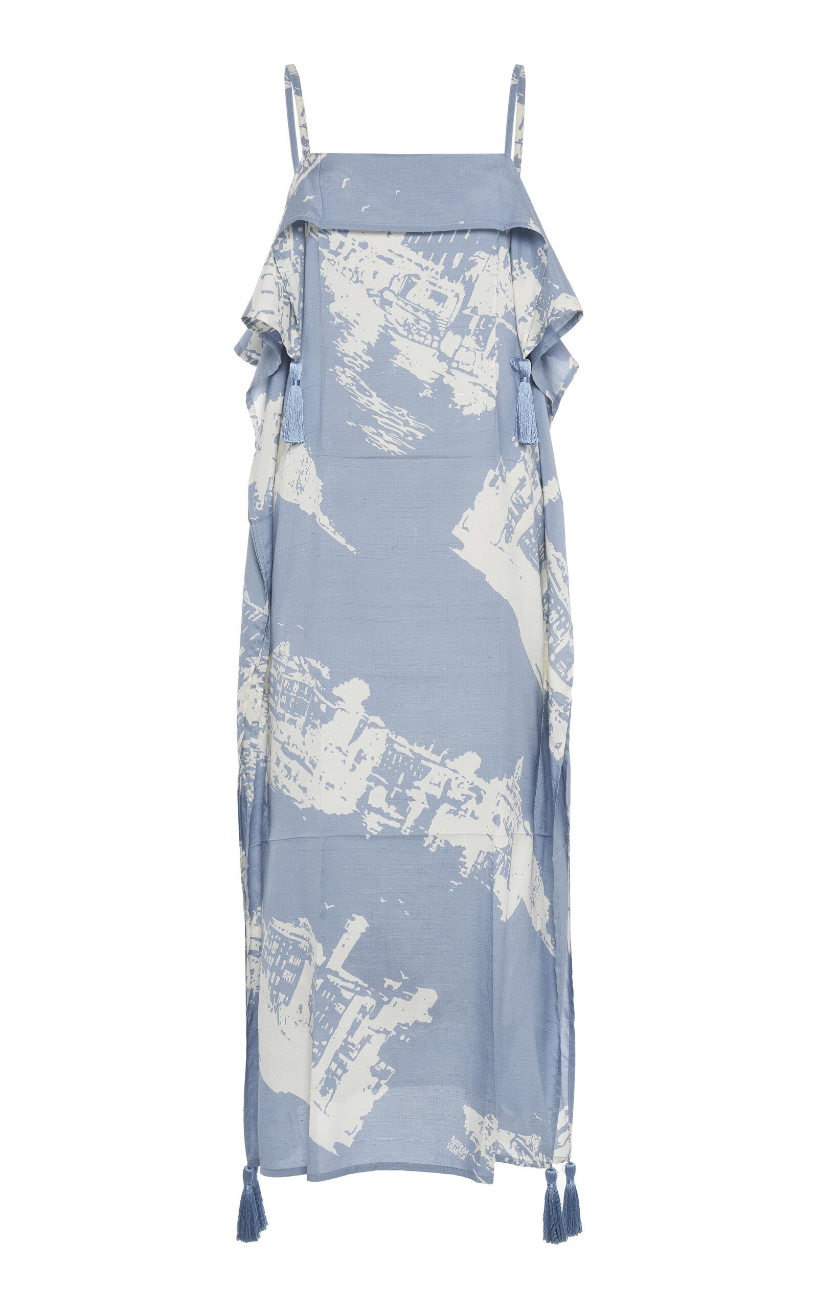 Bottega Veneta Draped Silk-Cotton Midi Dress - Moda Operandi by BOTTEGA VENETA