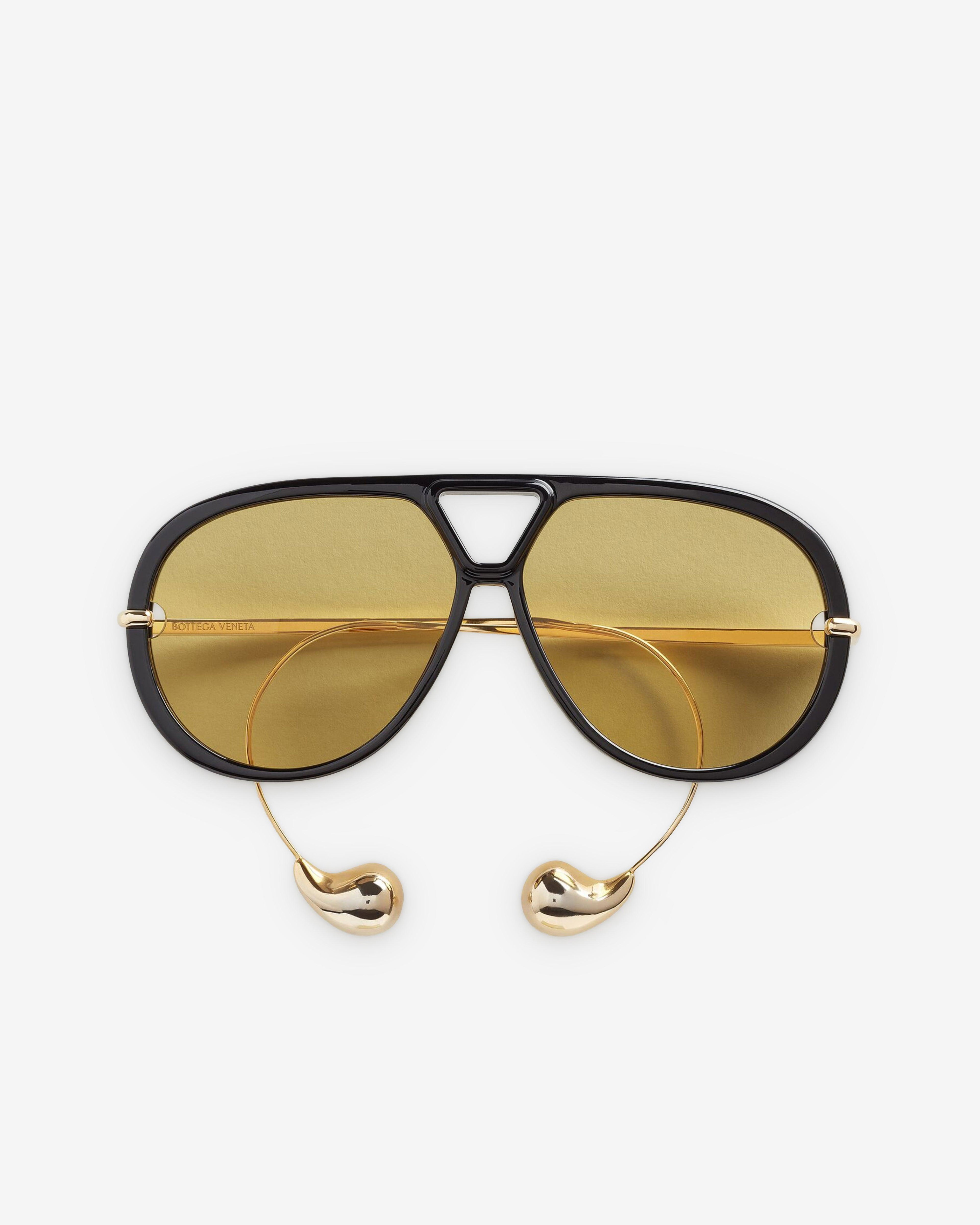 Bottega Veneta - Drop Aviator Sunglasses - (Black / Yellow) by BOTTEGA VENETA