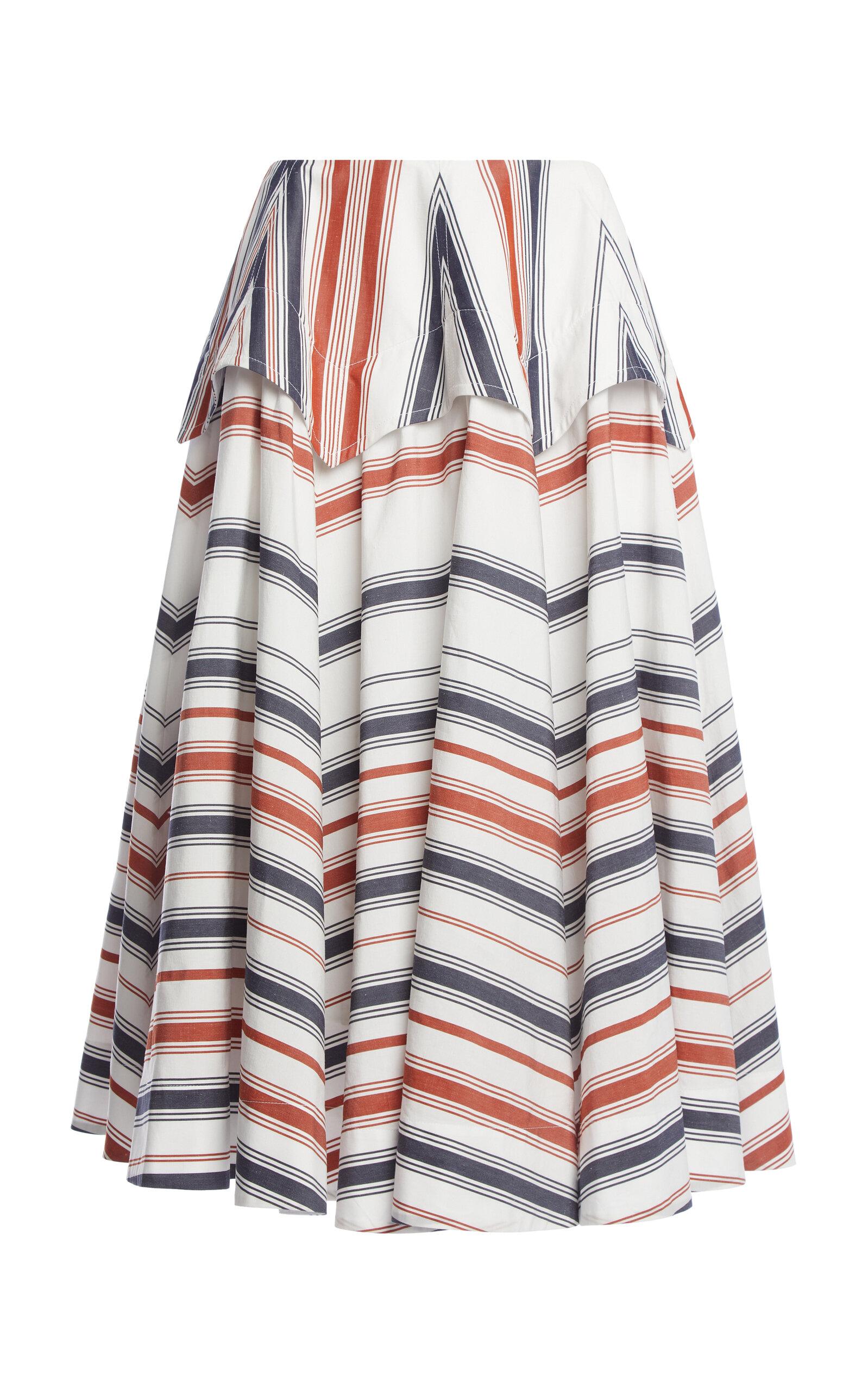 Bottega Veneta Drop-Waist Cotton-Linen Midi Skirt - Moda Operandi by BOTTEGA VENETA