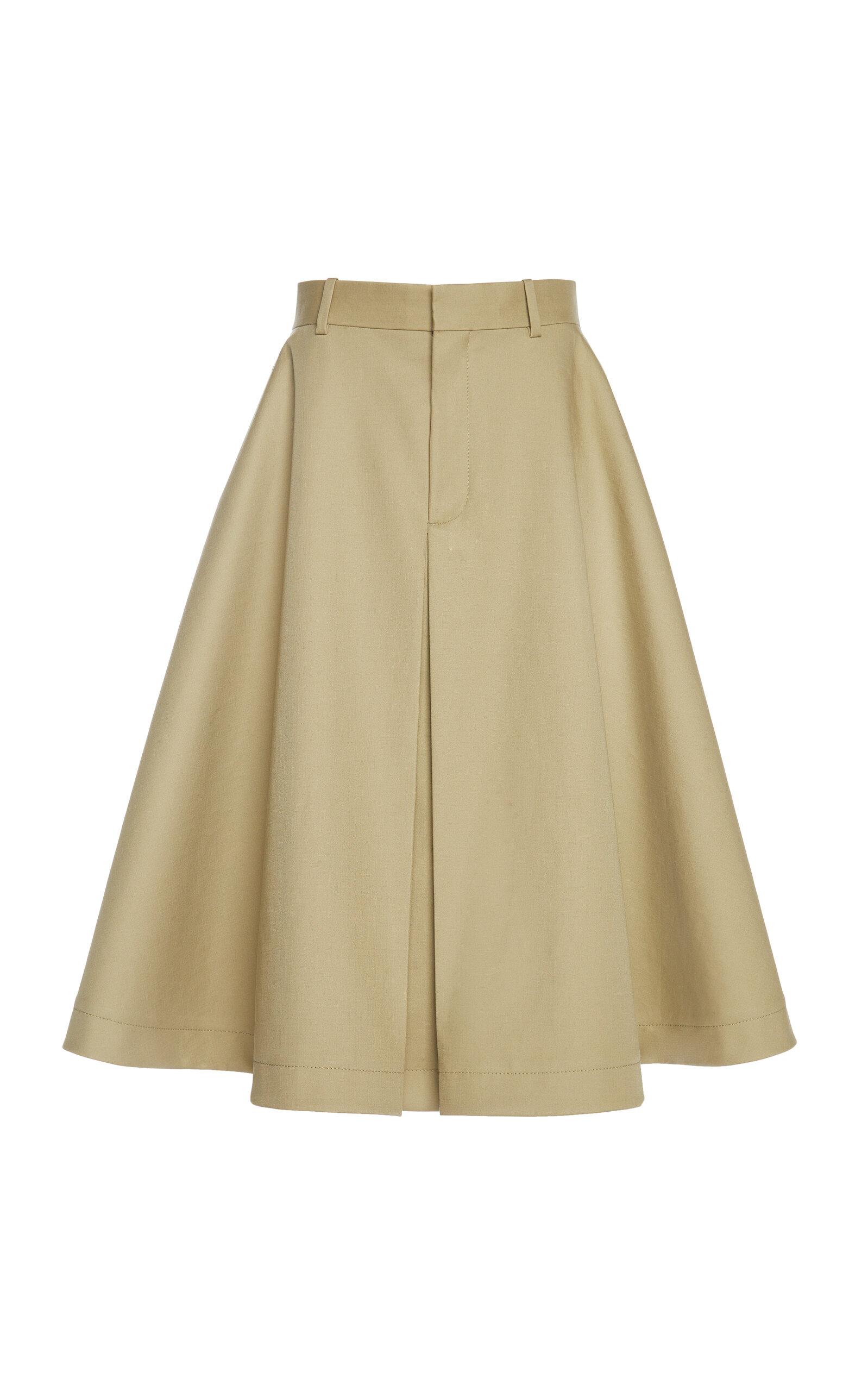 Bottega Veneta Fine Compact Cotton-Twill A-Line Skirt - Moda Operandi by BOTTEGA VENETA