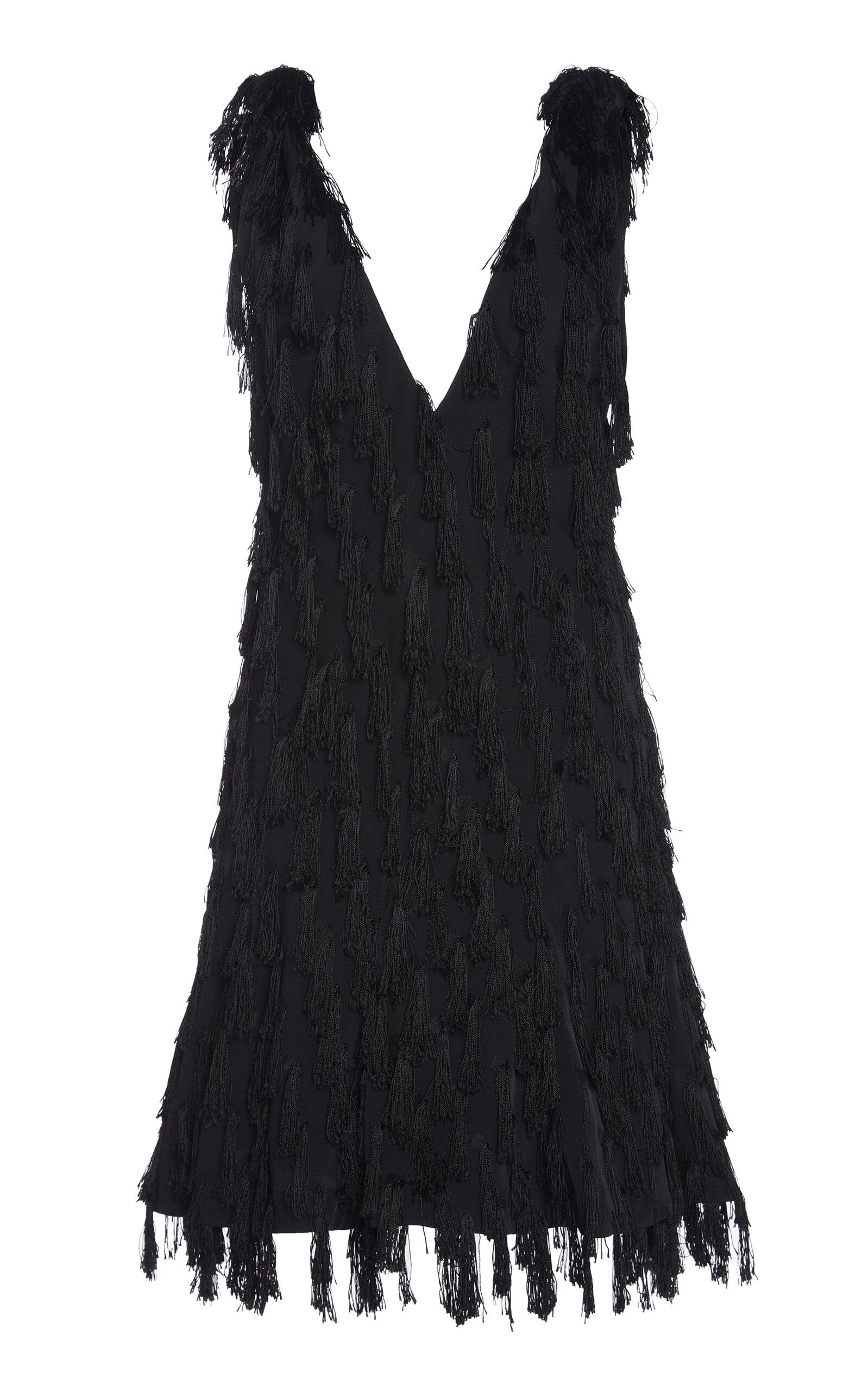 Bottega Veneta Fringed Fil Coupe Crepe Mini Dress - Moda Operandi by BOTTEGA VENETA