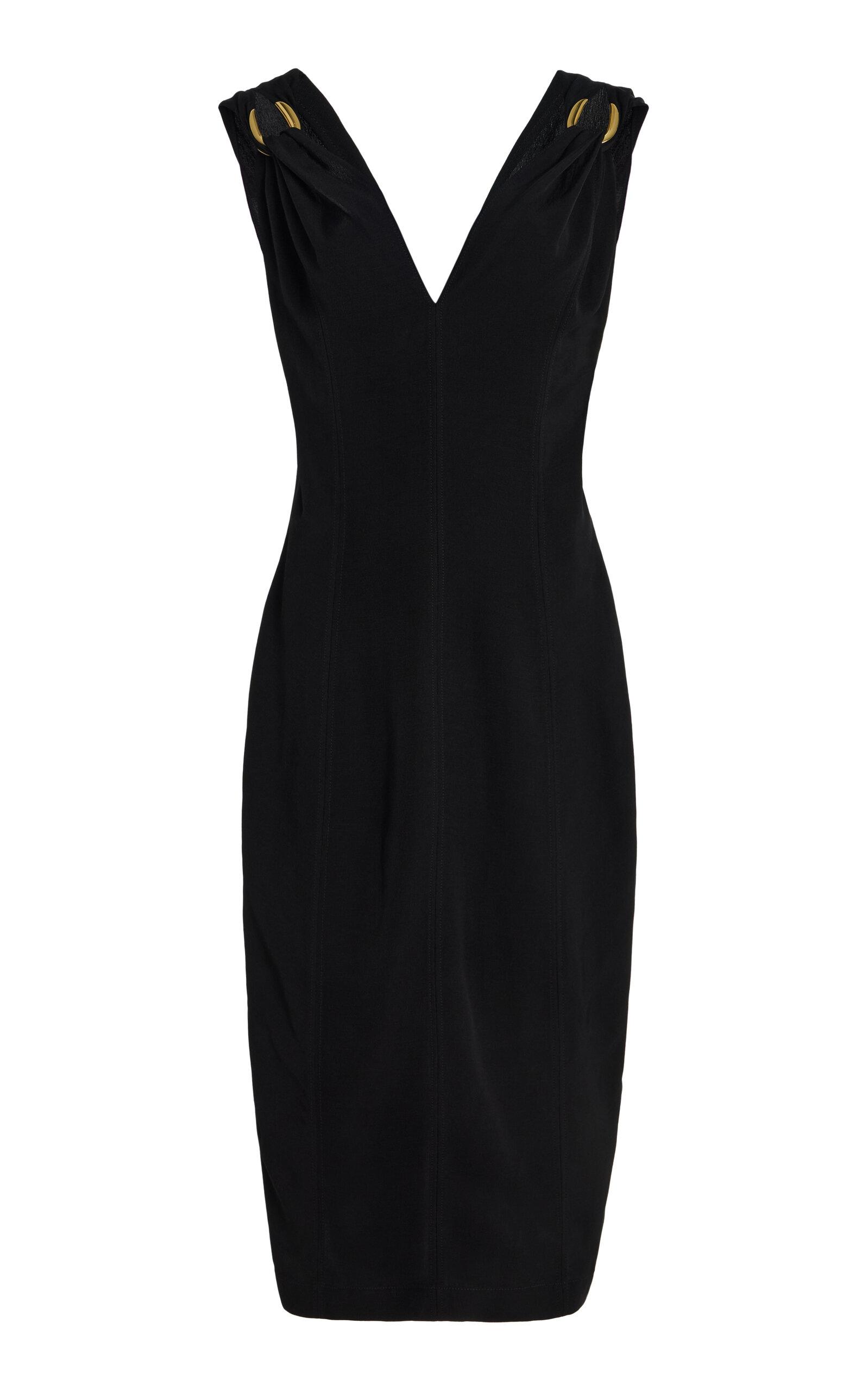 Bottega Veneta Gathered Hardware-Detailed Linen Midi Dress - Moda Operandi by BOTTEGA VENETA