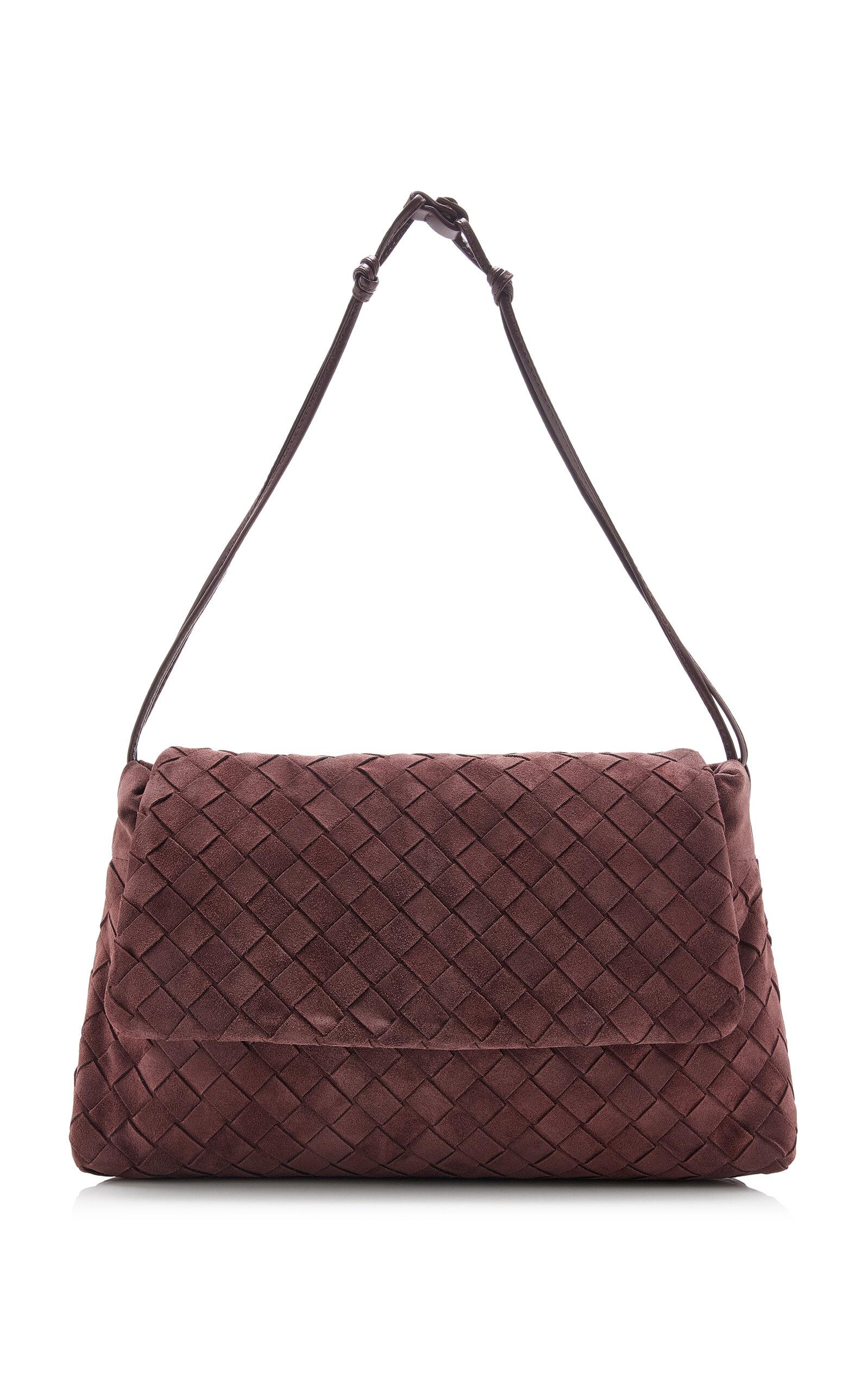 Bottega Veneta Giorno Intrecciato Suede Clutch - Moda Operandi by BOTTEGA VENETA
