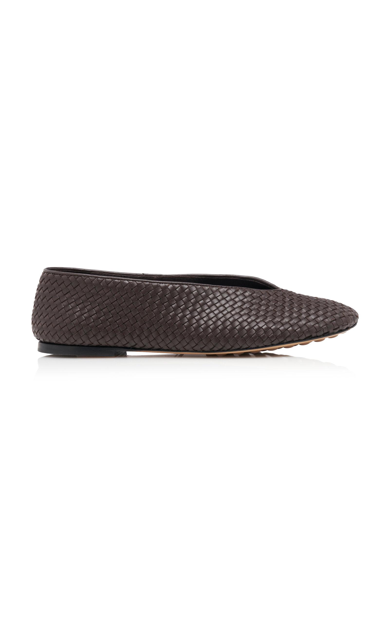 Bottega Veneta Intecciato Leather Ballet Flats - Moda Operandi by BOTTEGA VENETA