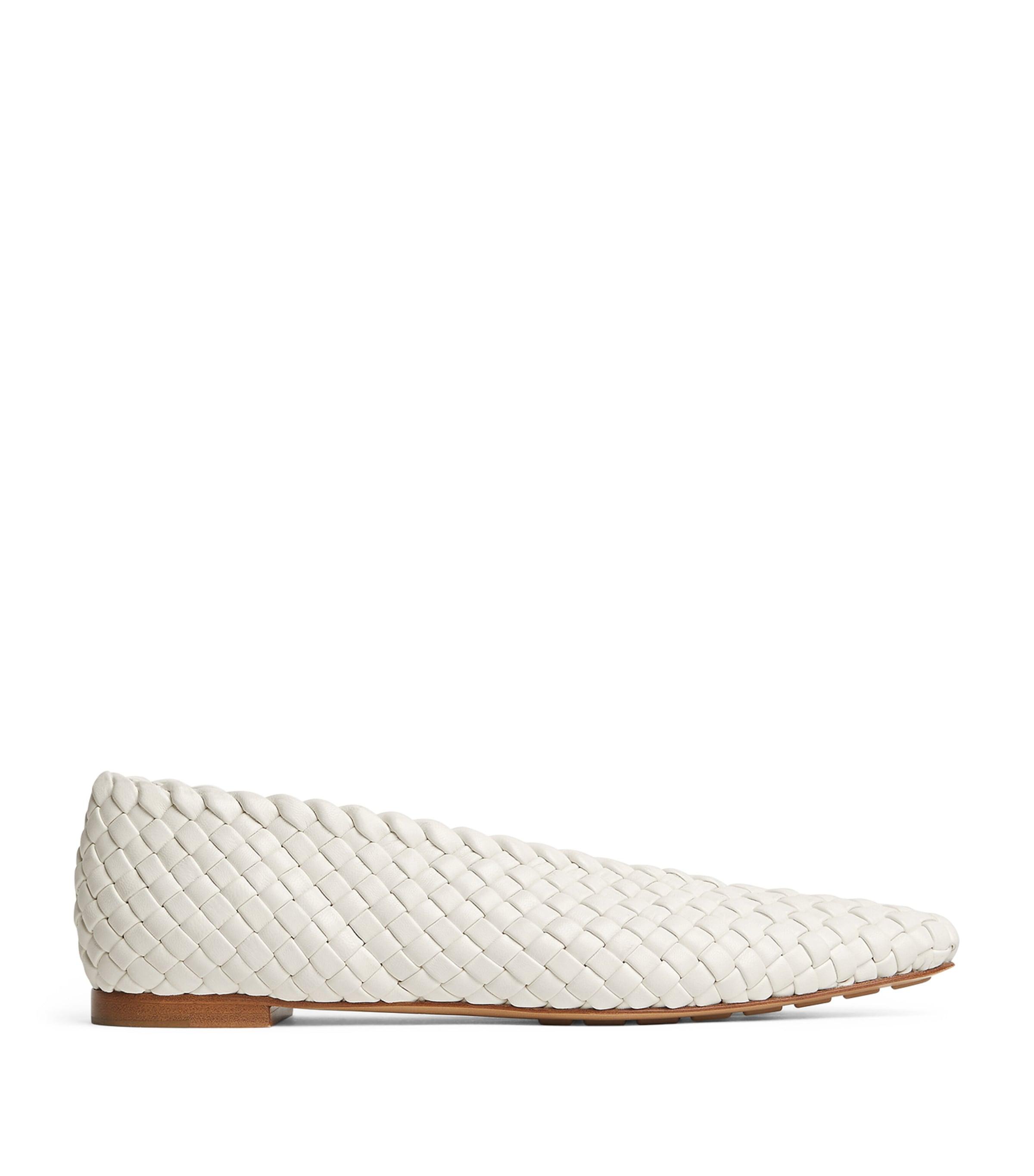 Bottega Veneta Intreccio Leather Sofia Ballet Flats by BOTTEGA VENETA