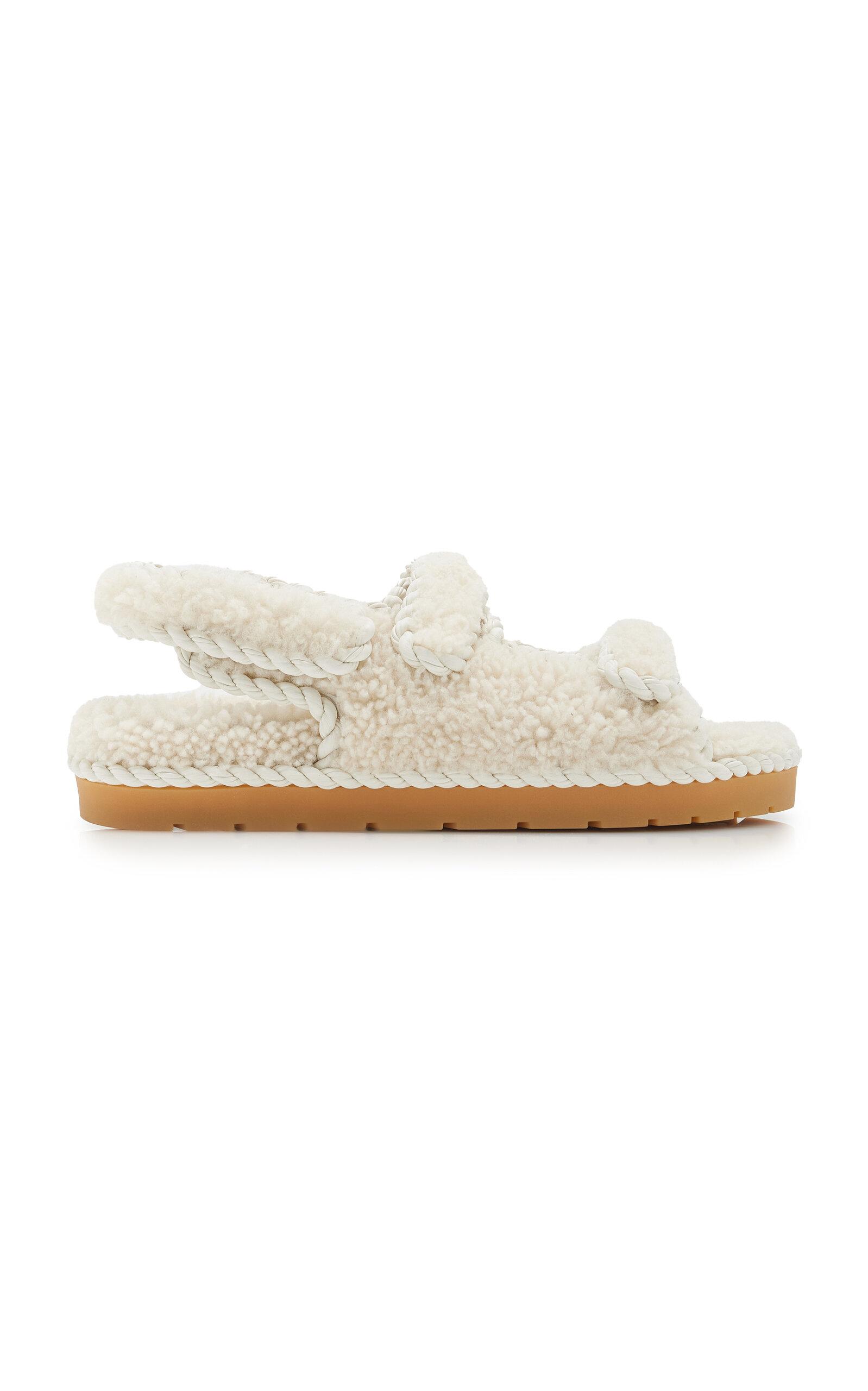 Bottega Veneta Jack Shearling Slingback Sandals - Moda Operandi by BOTTEGA VENETA