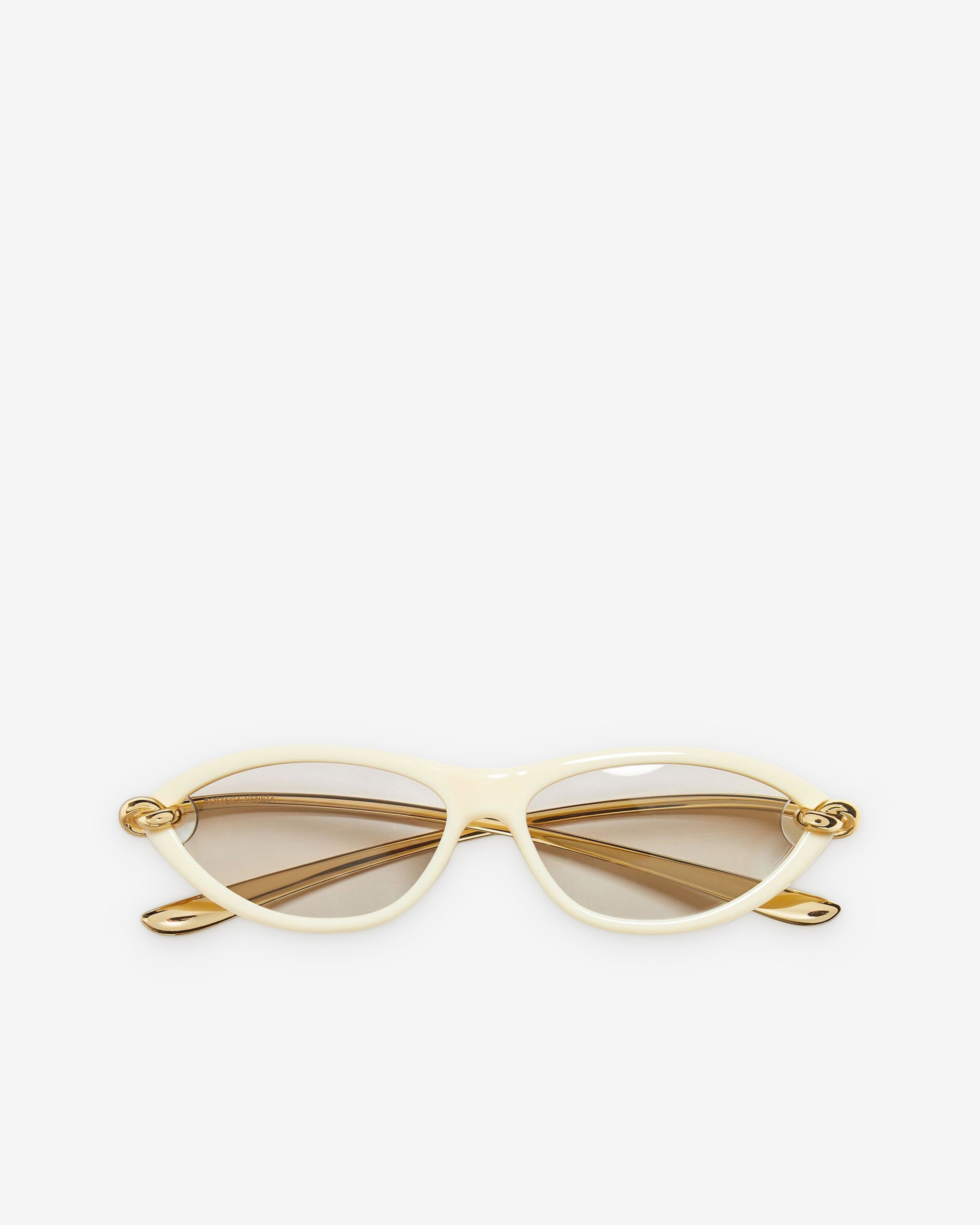 Bottega Veneta  - Knot Cat Eye Sunglasses - (Beige / Grey) by BOTTEGA VENETA