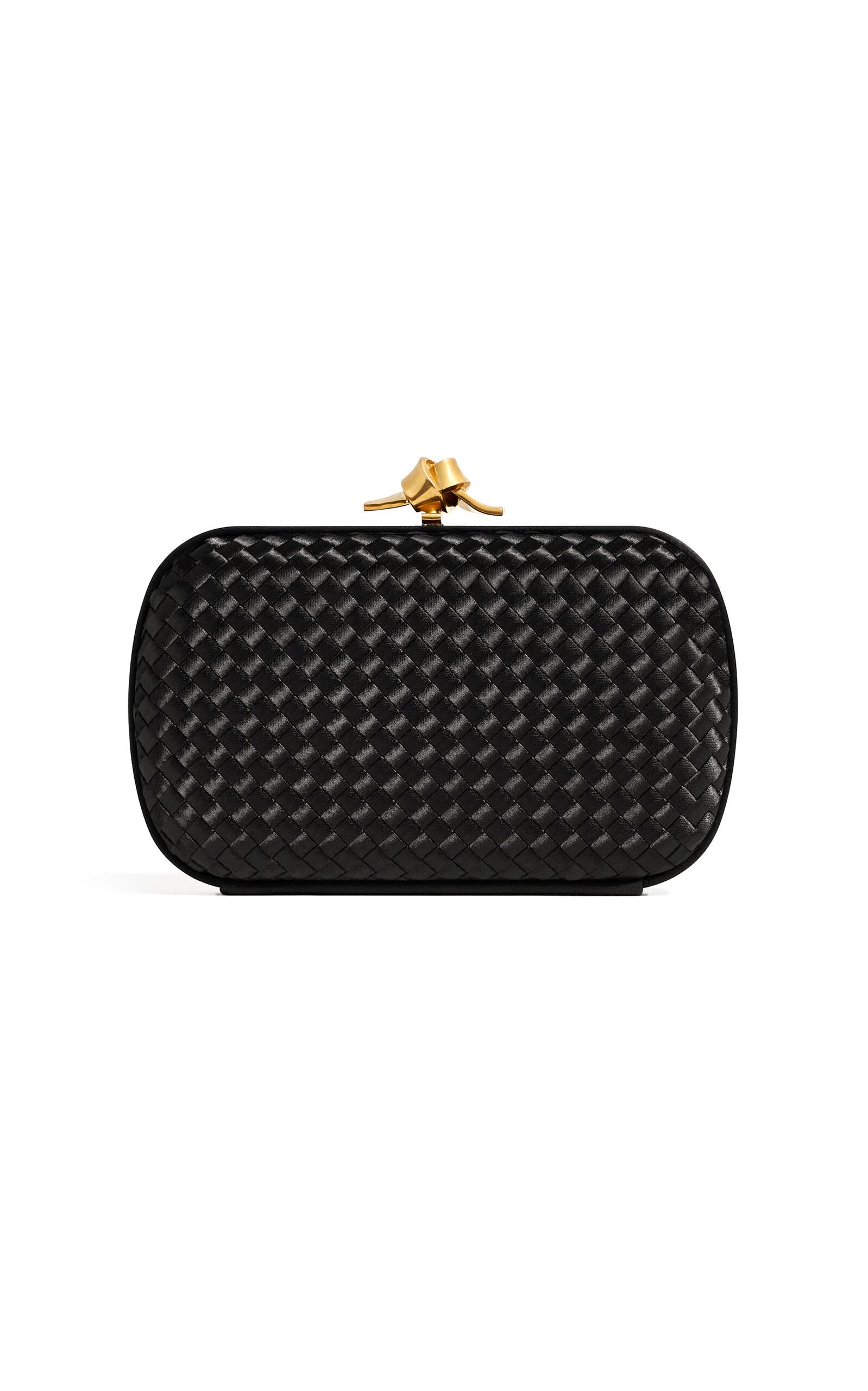 Bottega Veneta Knot Intrecciato Satin Clutch - Moda Operandi by BOTTEGA VENETA