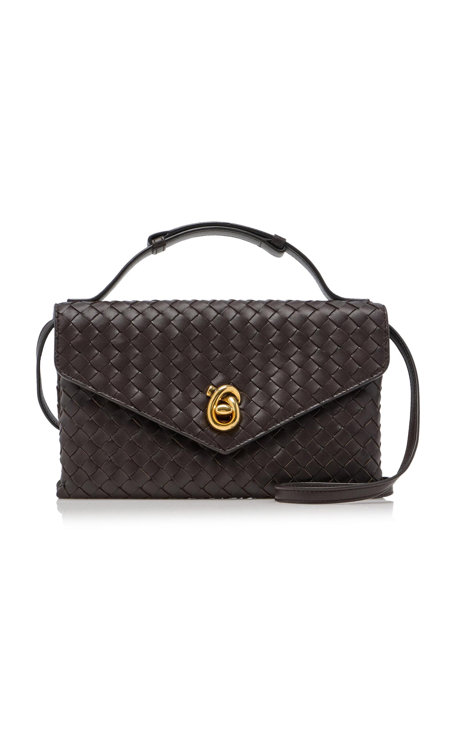 Bottega Veneta Knot-Lock Intecciato Leather Clutch - Moda Operandi by BOTTEGA VENETA