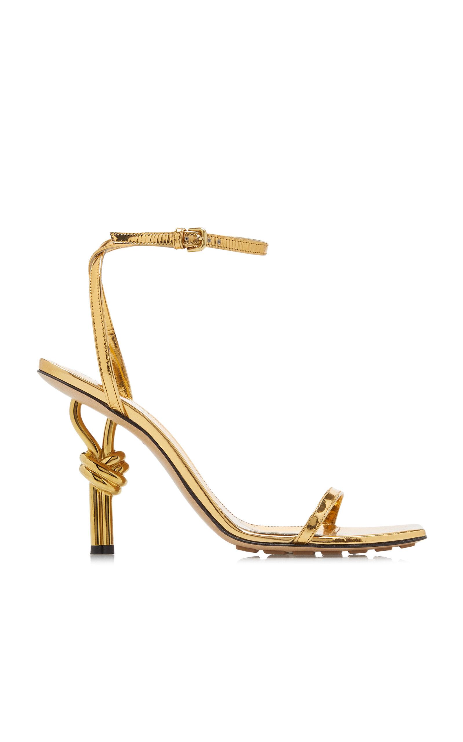 Bottega Veneta Knot Metallic-Leather Sandals - Moda Operandi by BOTTEGA VENETA