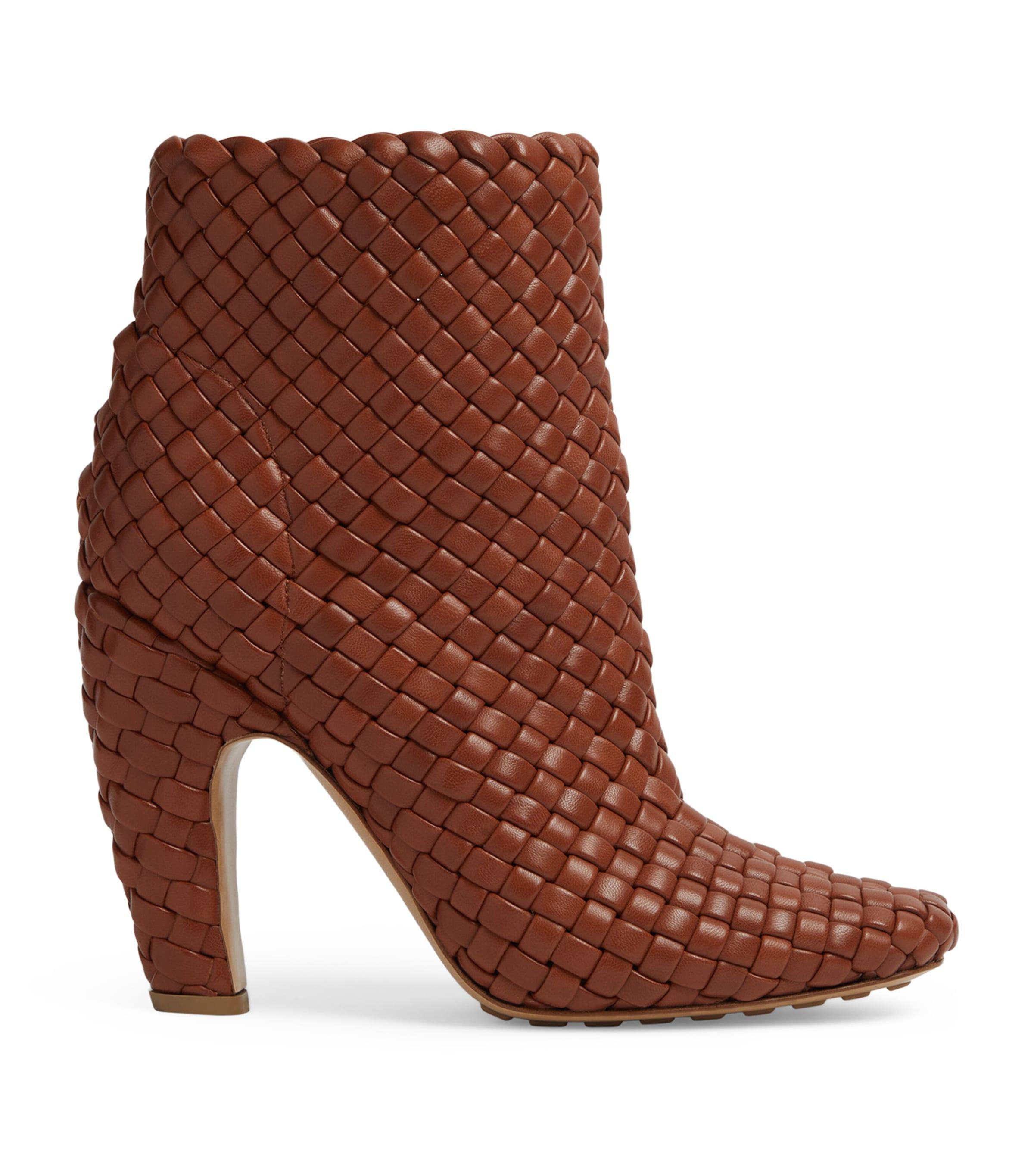 Bottega Veneta Lambskin Canalazzo Ankle Boots 100 by BOTTEGA VENETA