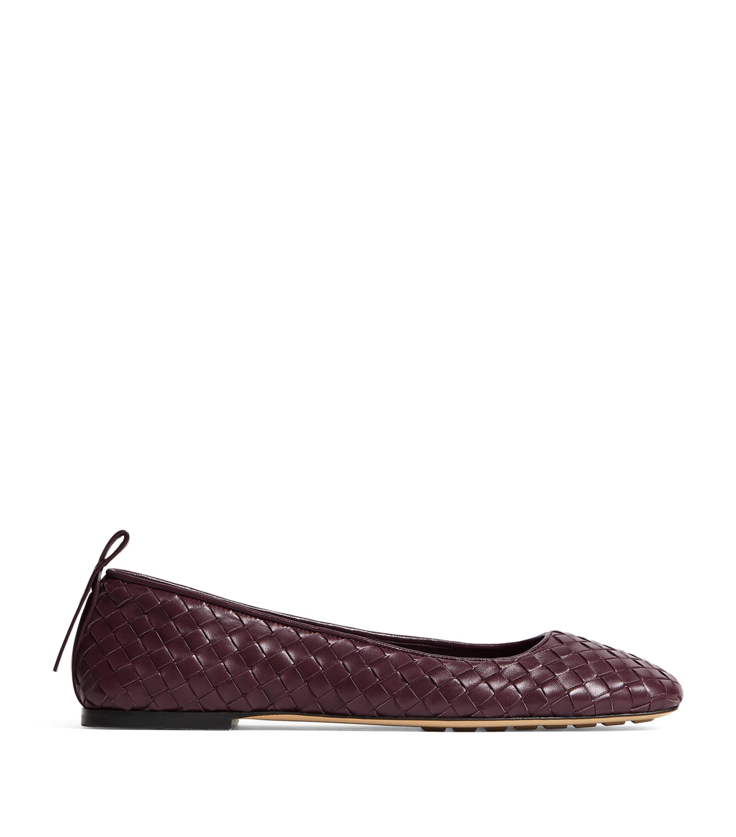Bottega Veneta Lambskin Intrecciato Ballet Flats by BOTTEGA VENETA