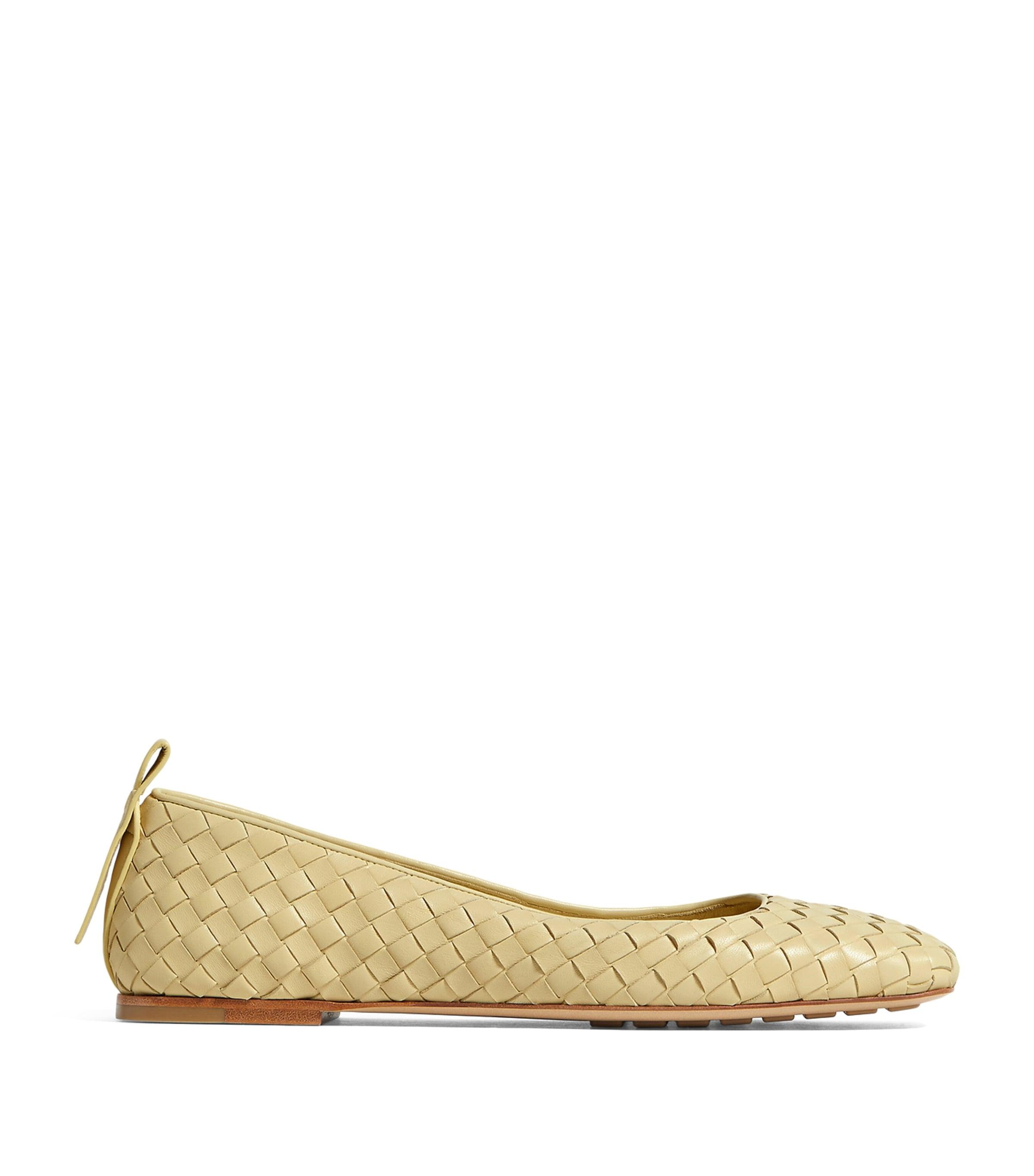 Bottega Veneta Lambskin Intrecciato Ballet Flats by BOTTEGA VENETA