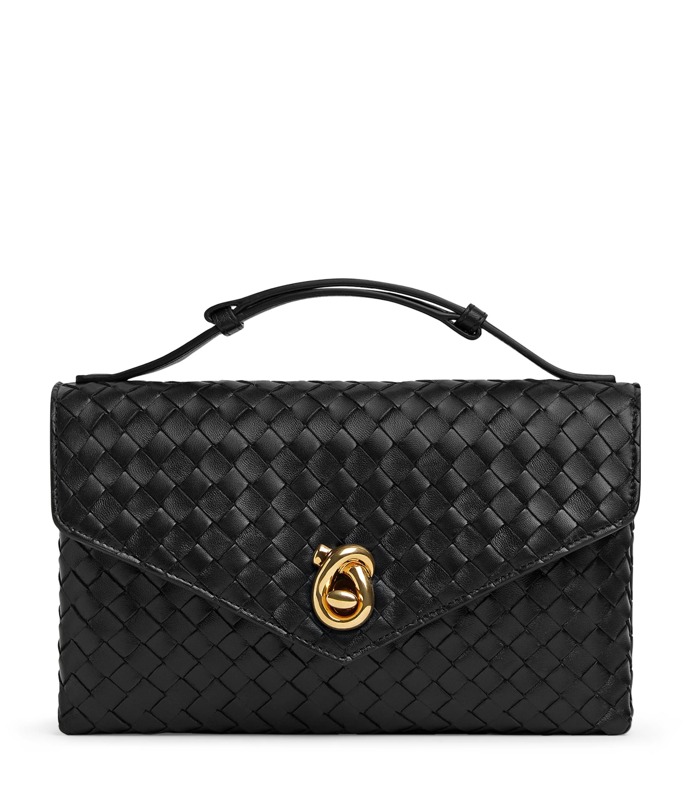Bottega Veneta Lambskin Knot Lock Top-Handle Bag by BOTTEGA VENETA