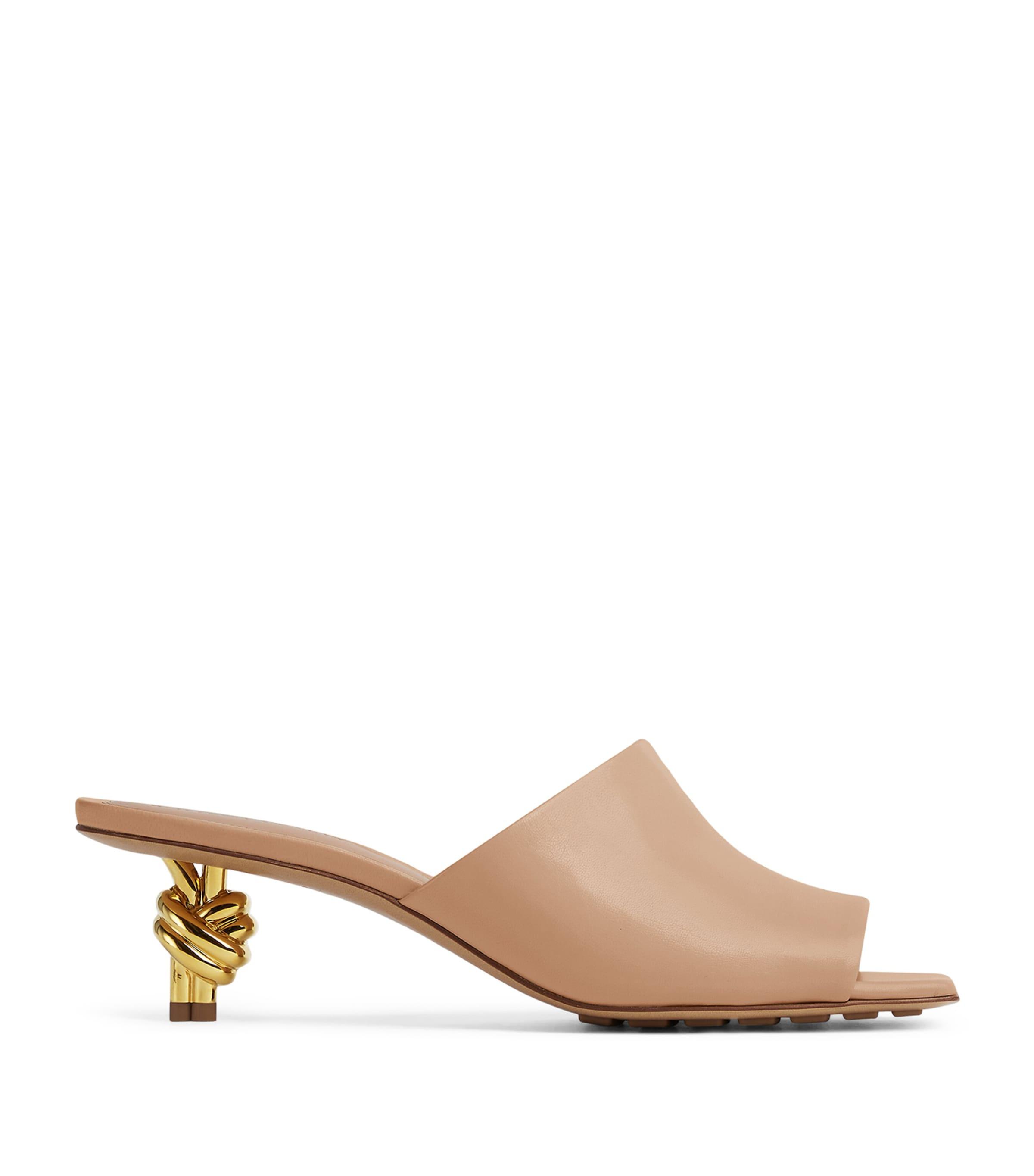 Bottega Veneta Lambskin Knot Mules 45 by BOTTEGA VENETA