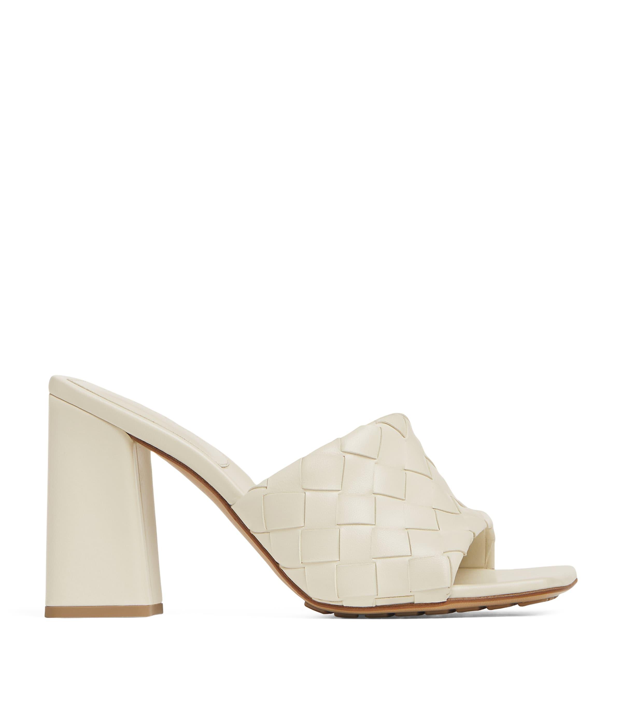 Bottega Veneta Lambskin Parco Heeled Mules 90 by BOTTEGA VENETA