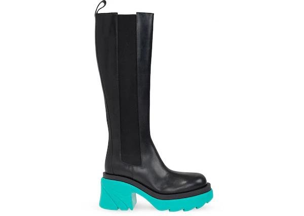 Bottega Veneta Leather Heel Boot Black Water (Women's) by BOTTEGA VENETA