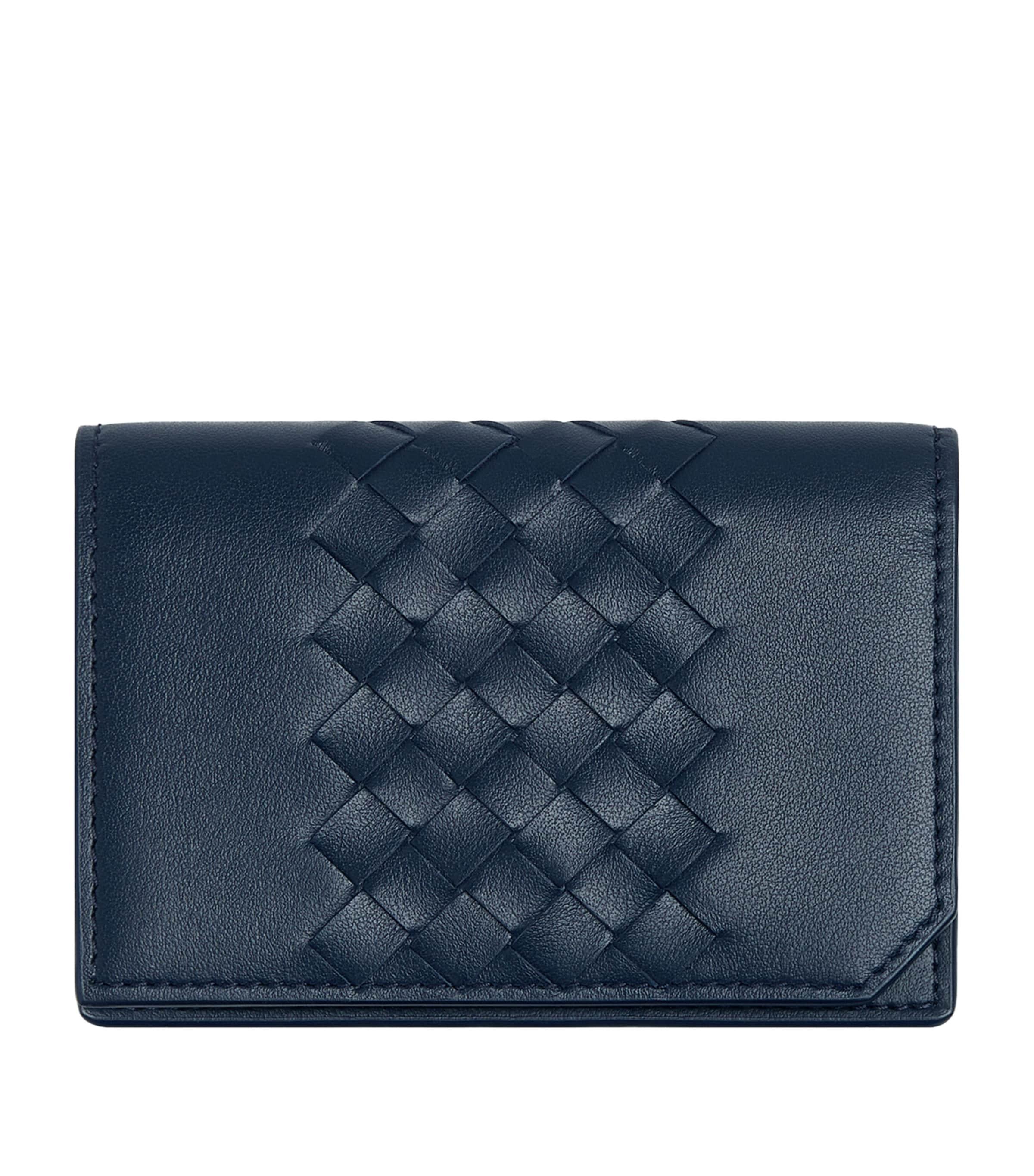 Bottega Veneta Leather Intrecciato Avenue Business Card Case by BOTTEGA VENETA