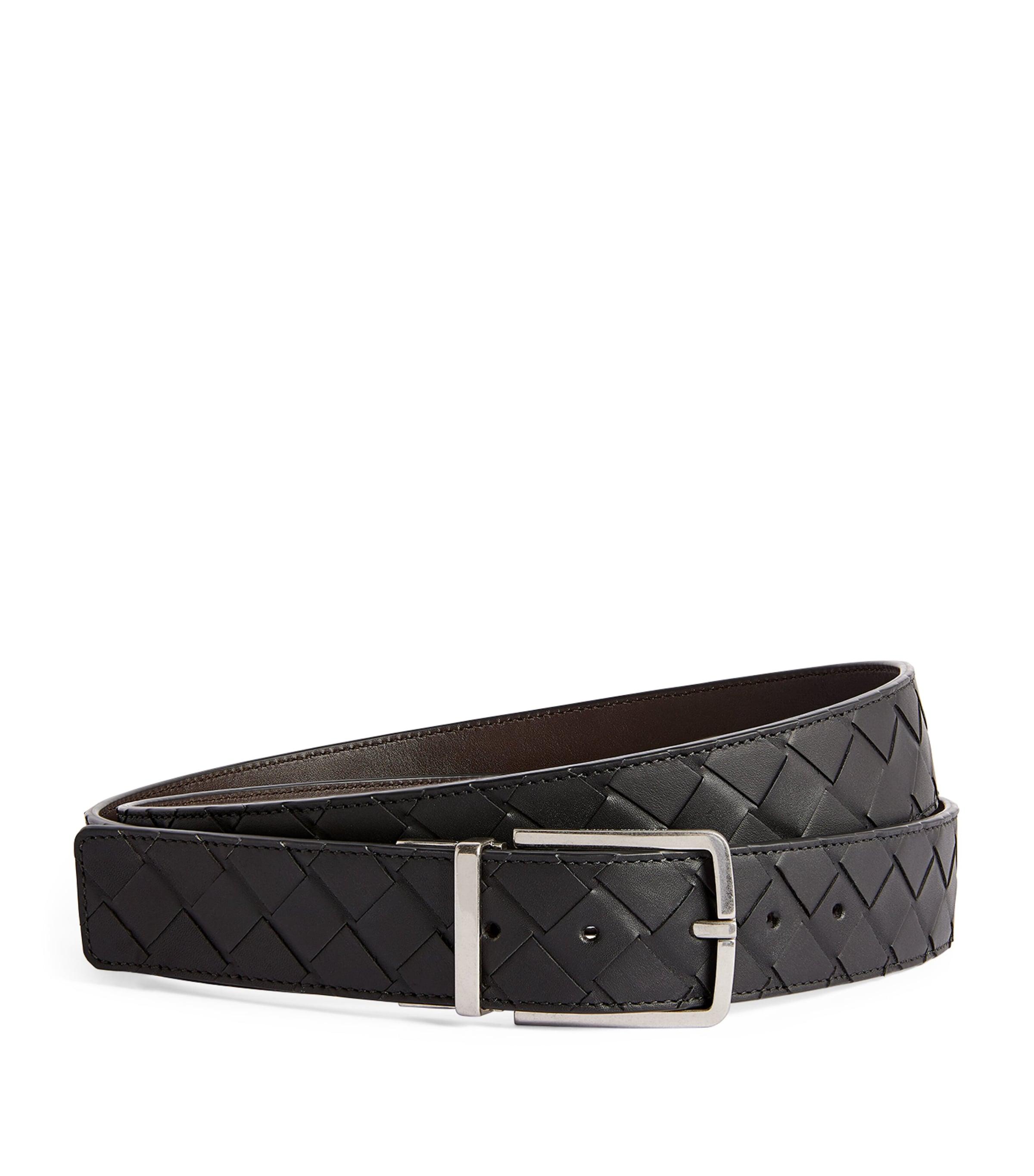 Bottega Veneta Leather Intrecciato Belt by BOTTEGA VENETA