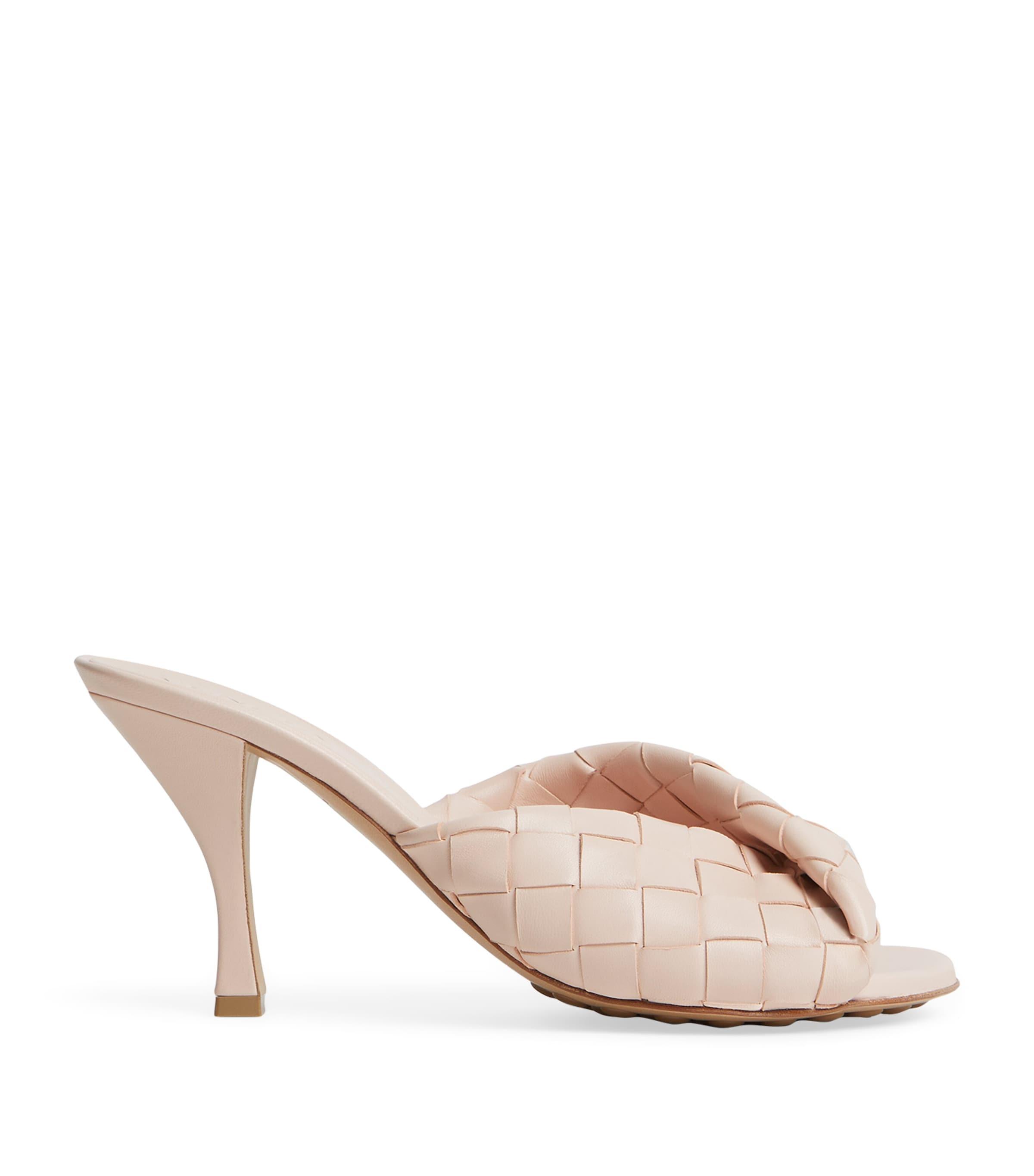 Bottega Veneta Leather Intrecciato Blink Mules 80 by BOTTEGA VENETA