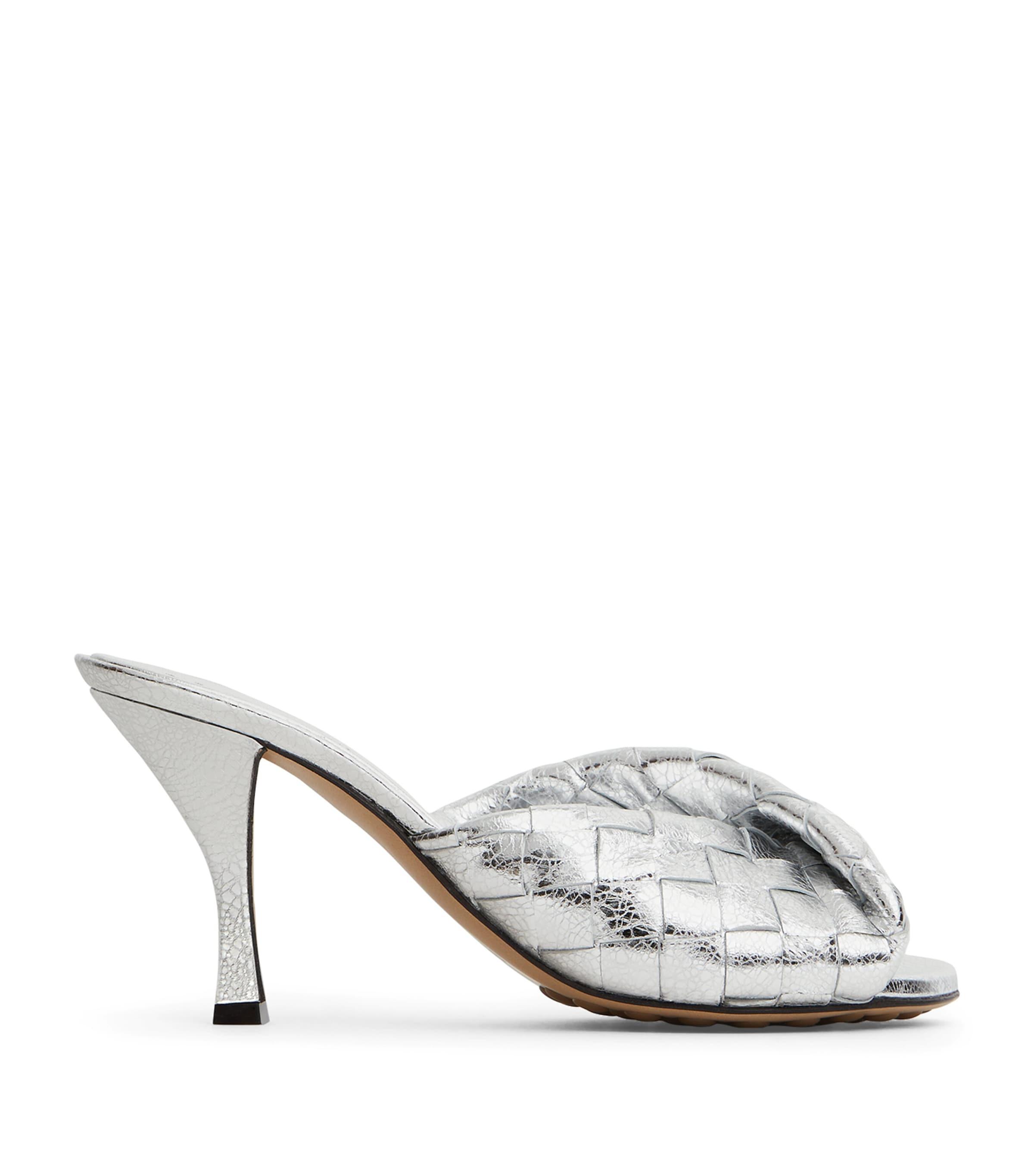 Bottega Veneta Leather Intrecciato Blink Mules 80 by BOTTEGA VENETA
