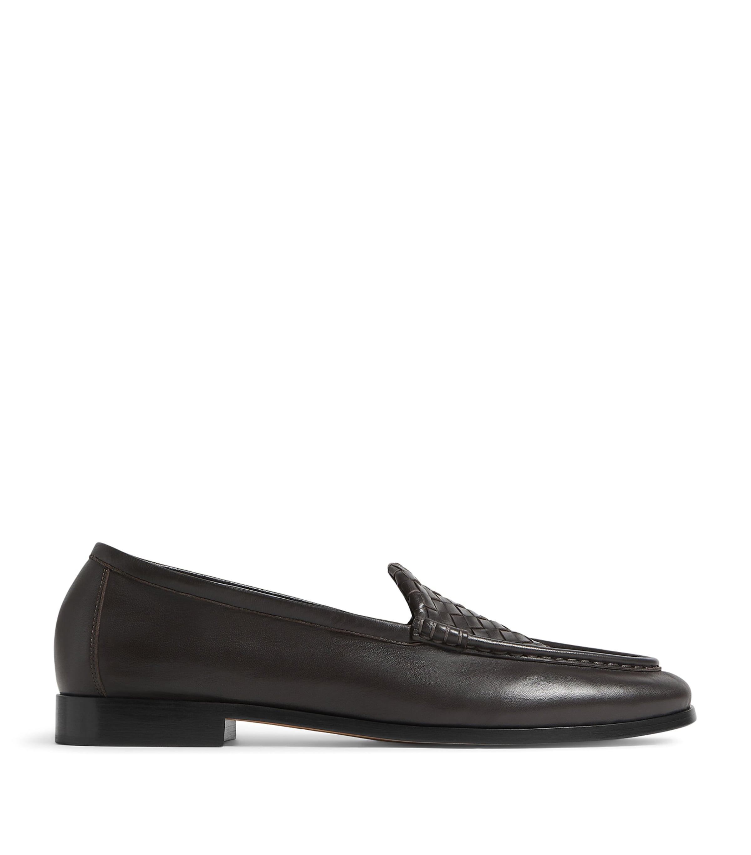 Bottega Veneta Leather Intrecciato Loafers by BOTTEGA VENETA