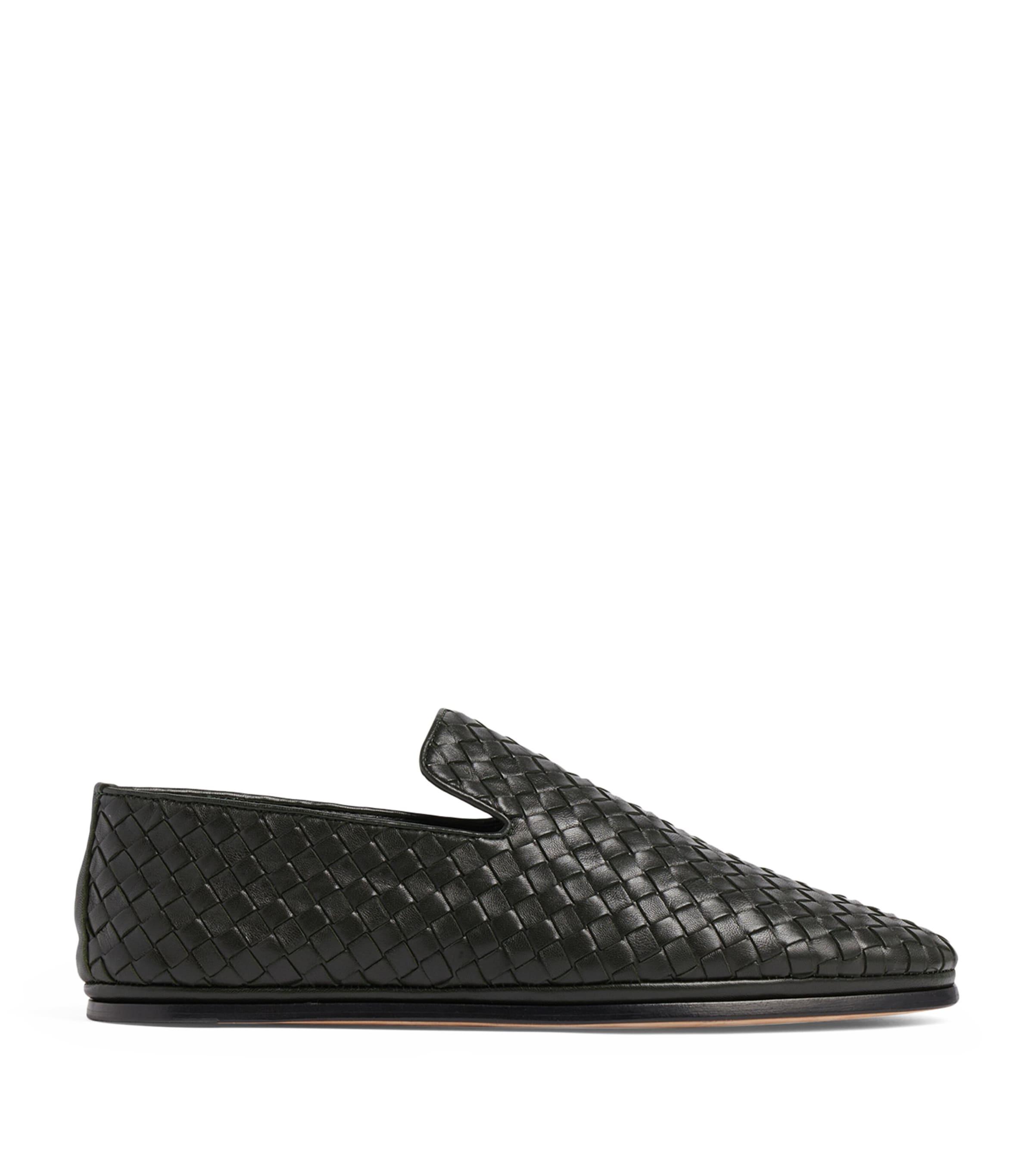 Bottega Veneta Leather Intrecciato Loafers by BOTTEGA VENETA