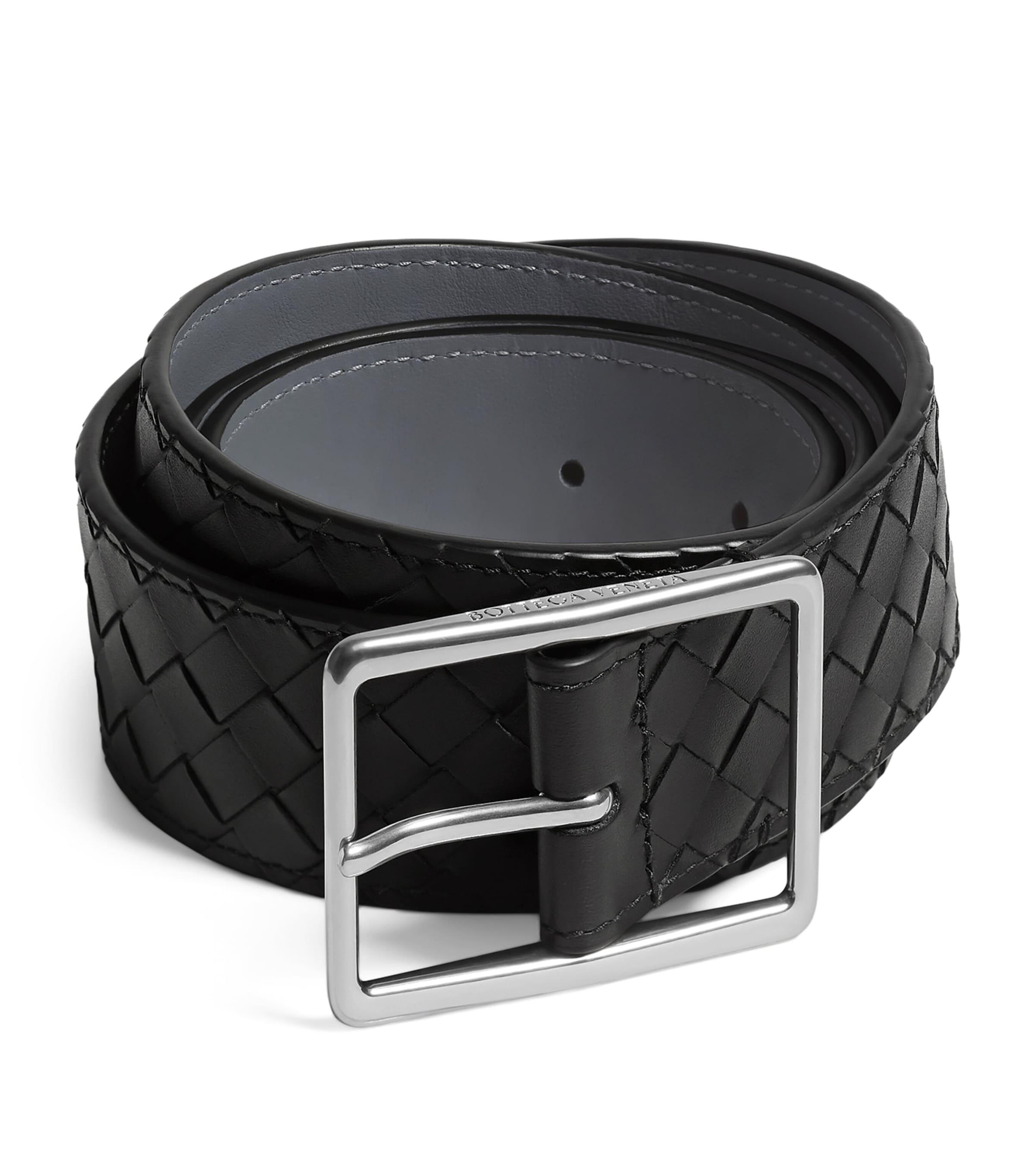 Bottega Veneta Leather Intrecciato Piccolo Belt by BOTTEGA VENETA