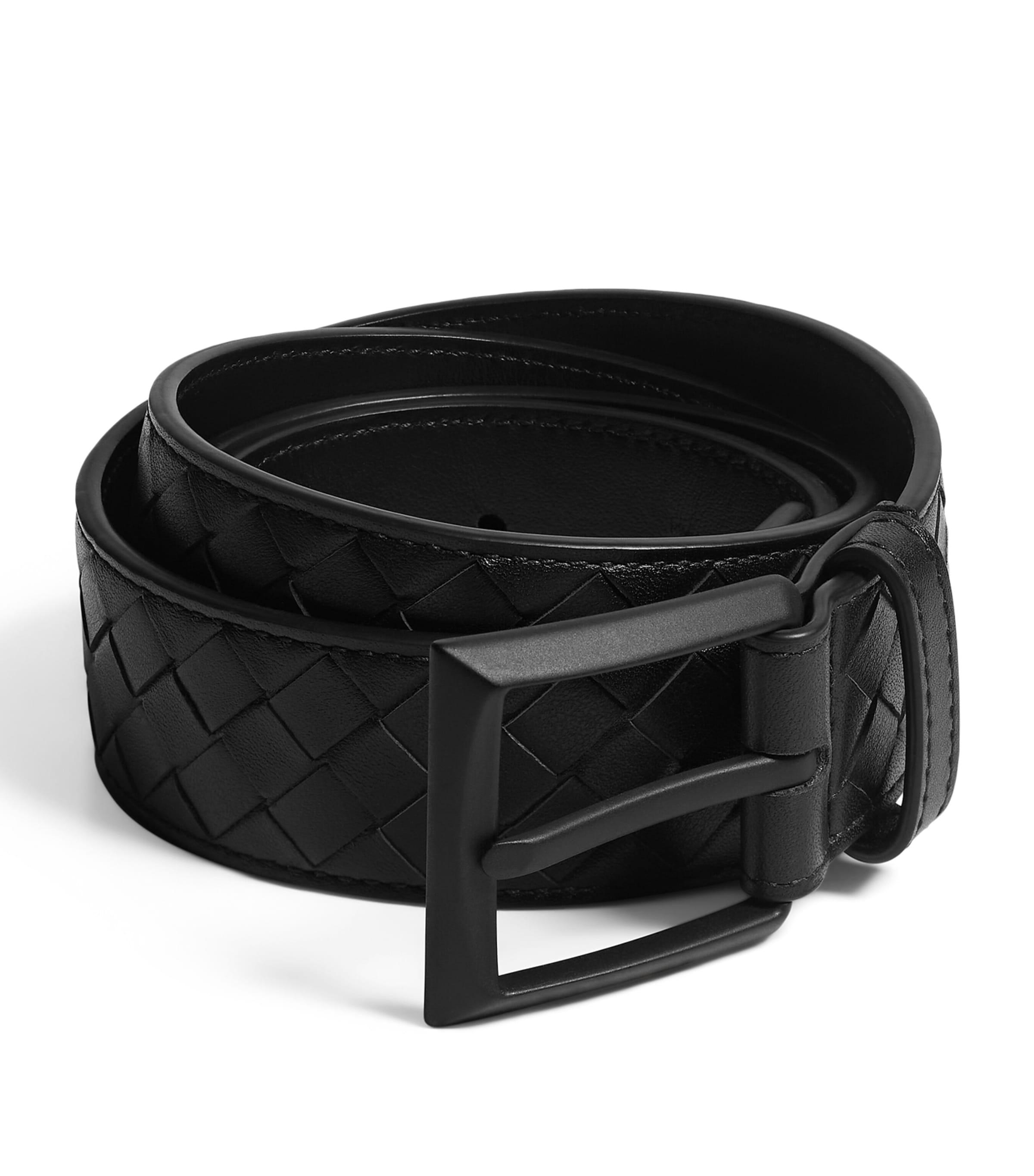 Bottega Veneta Leather Intrecciato Piccolo Belt by BOTTEGA VENETA