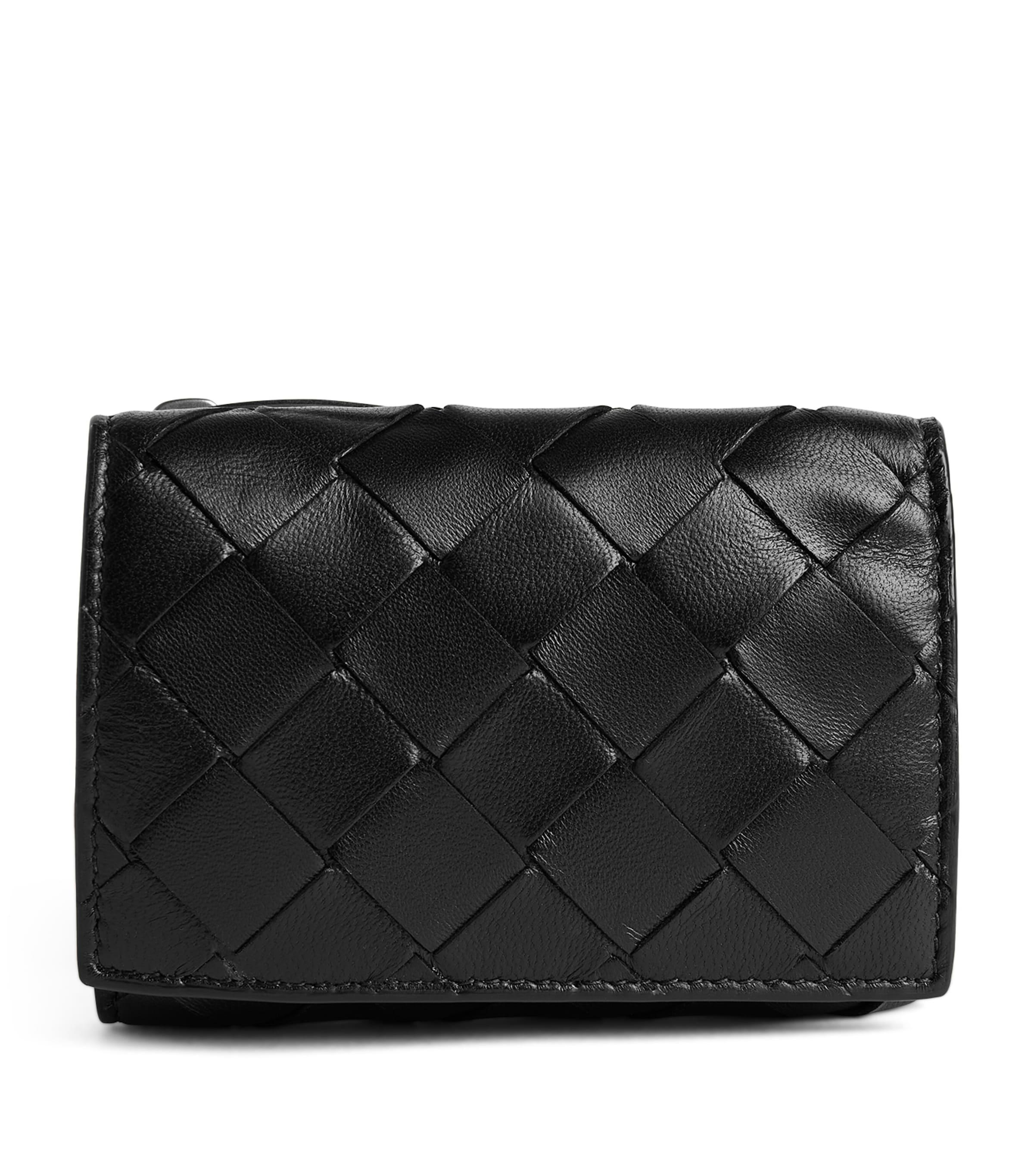 Bottega Veneta Leather Intrecciato Trifold Wallet by BOTTEGA VENETA