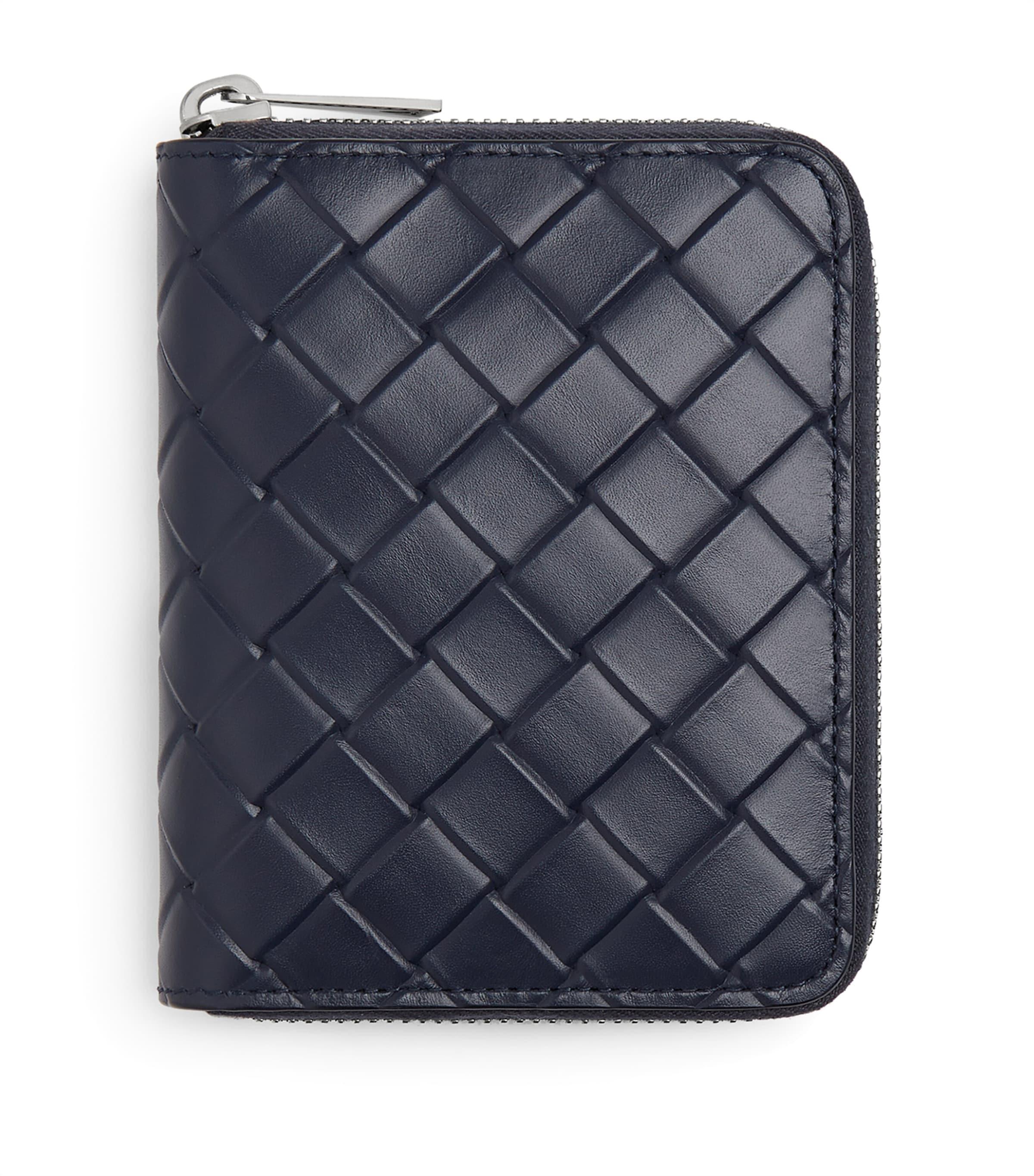 Bottega Veneta Leather Intrecciato Zip-Around Wallet by BOTTEGA VENETA