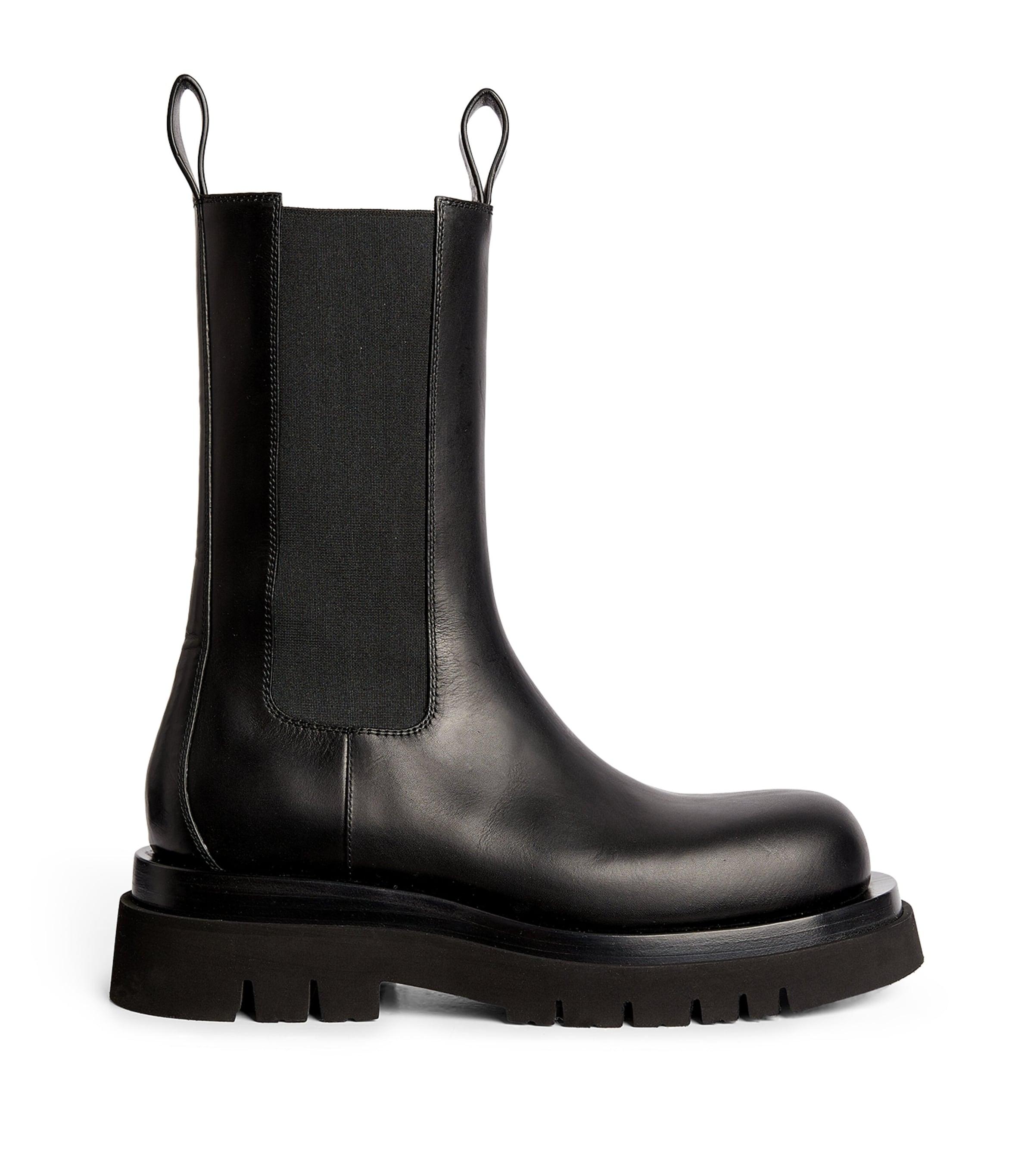 Bottega Veneta Leather Lug Boots by BOTTEGA VENETA