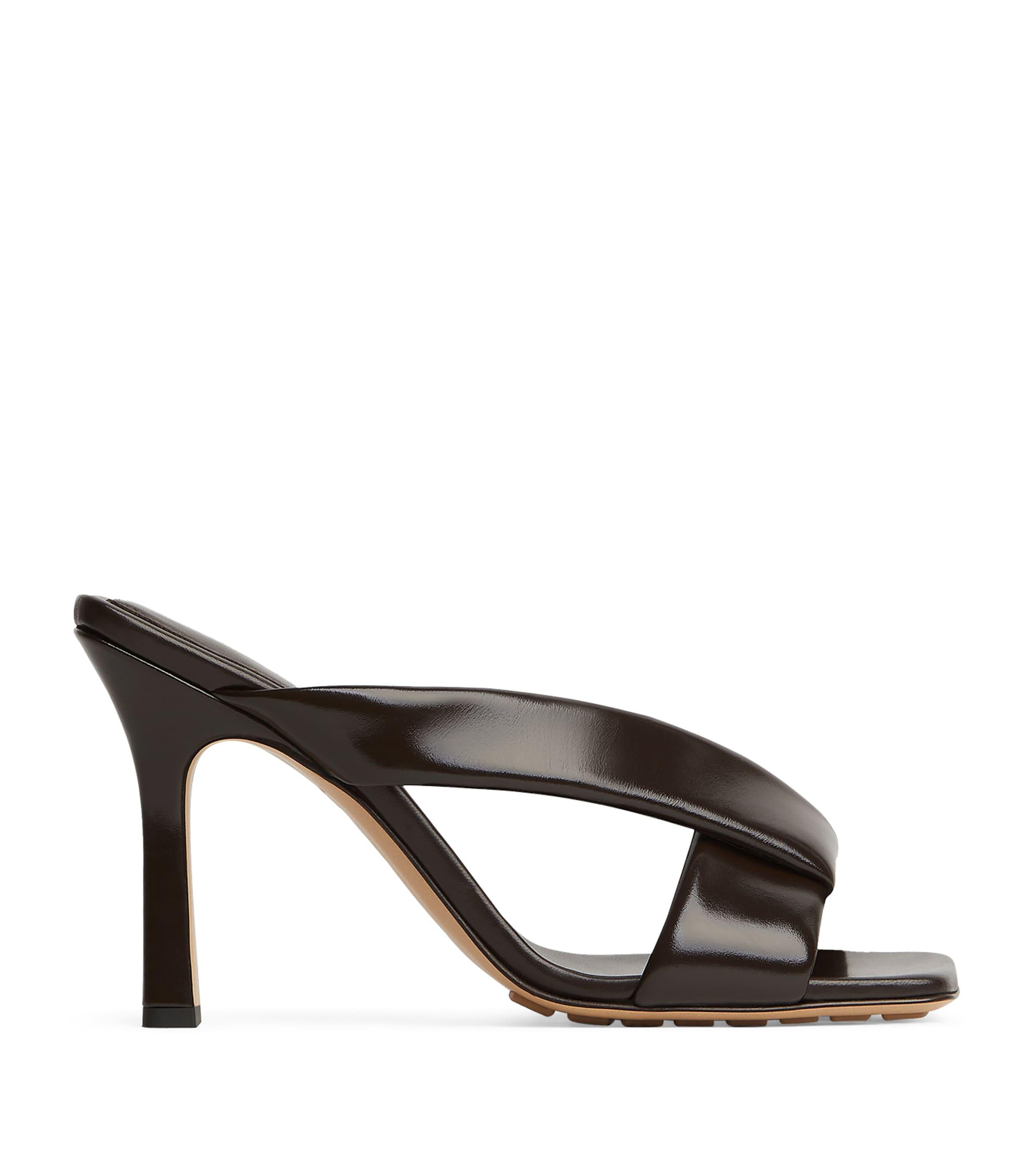 Bottega Veneta Leather Riva Mules 90 by BOTTEGA VENETA