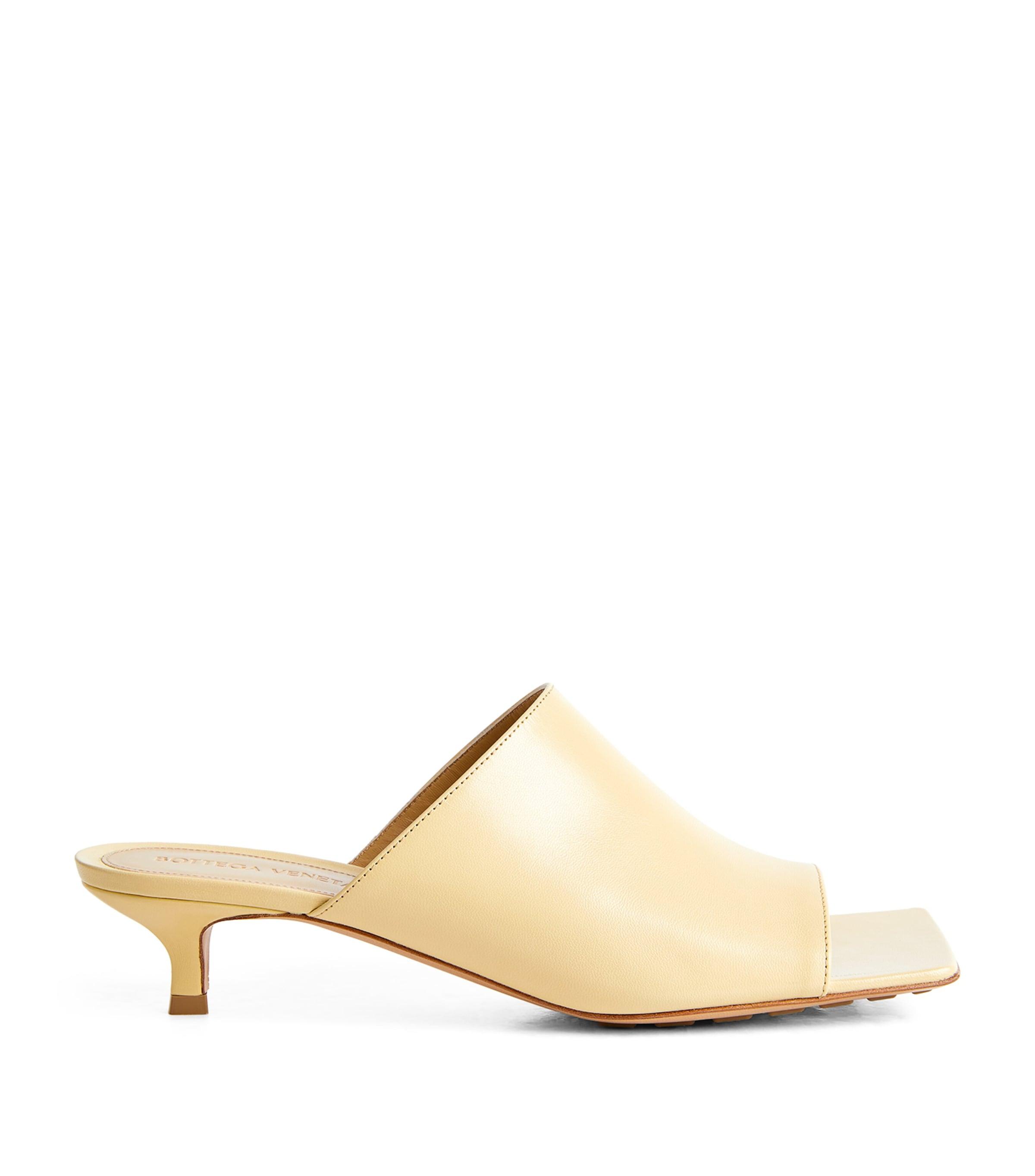 Bottega Veneta Leather Stretch Mules 40 by BOTTEGA VENETA
