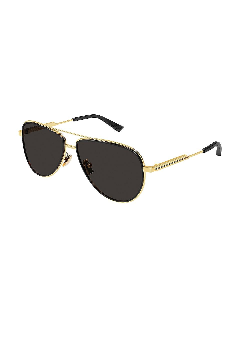 Bottega Veneta Light Ribbon Pilot Sunglasses in Black by BOTTEGA VENETA Bottega Veneta Light Ribbon Pilot Sunglasses in Black by BOTTEGA VENETA