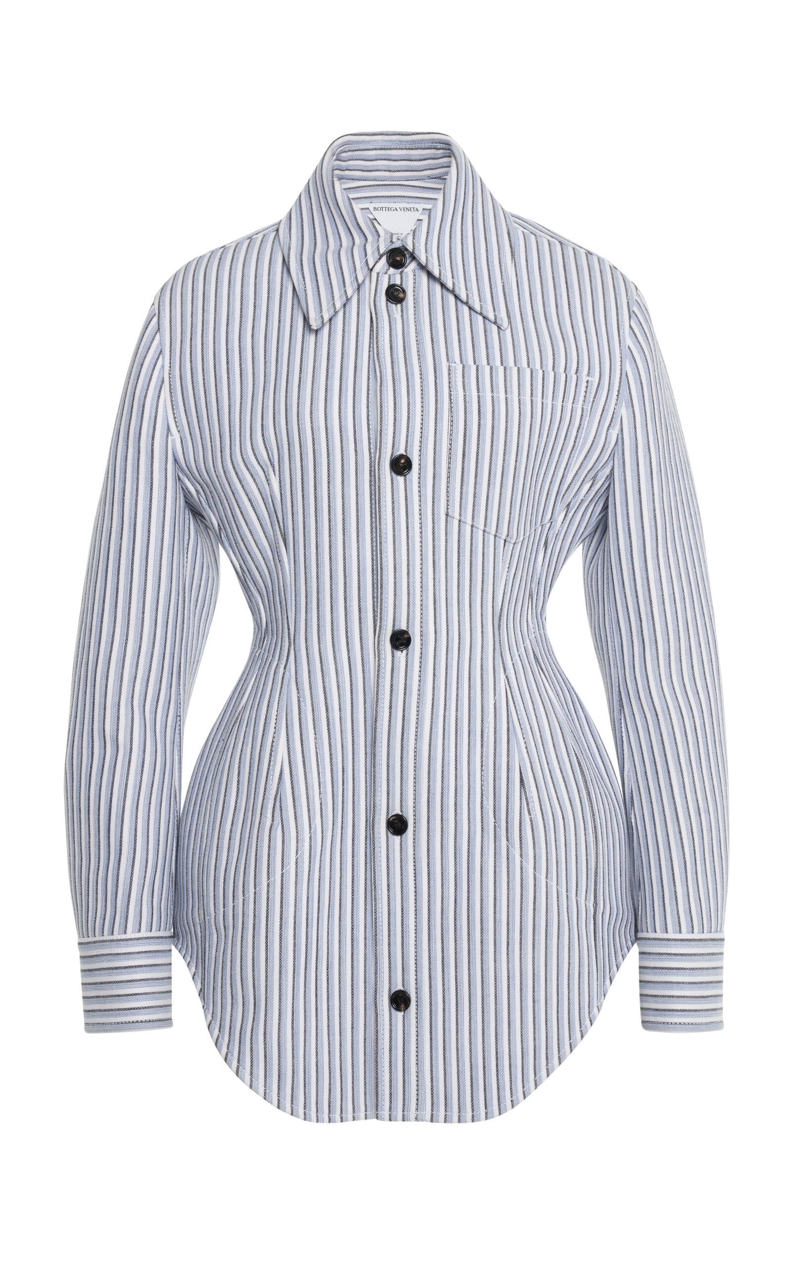 Bottega Veneta Light Structured Cotton Stripe Jacket - Moda Operandi by BOTTEGA VENETA