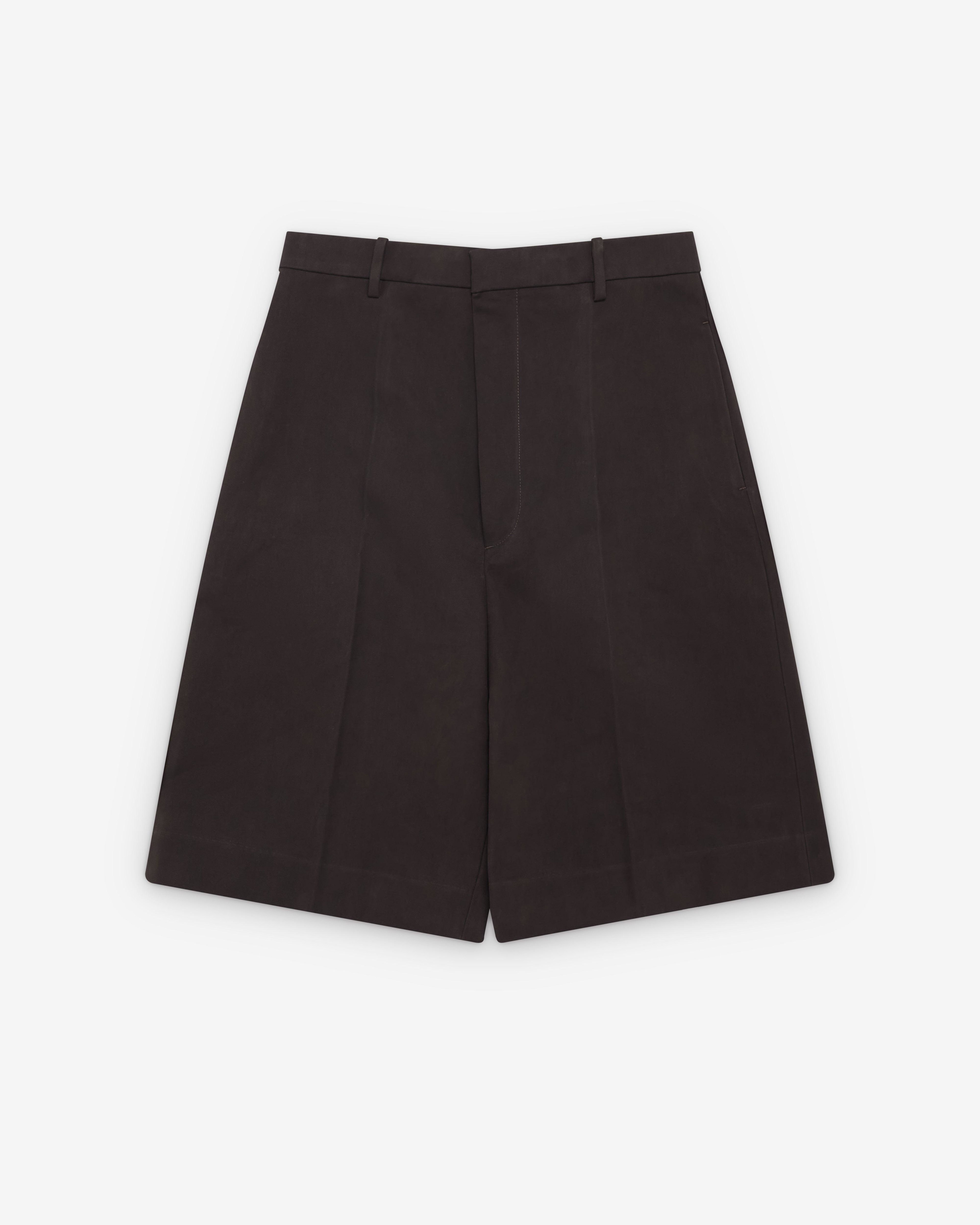 Bottega Veneta  - Men's Cotton Gabardine Shorts - (Dark Carrubo) by BOTTEGA VENETA