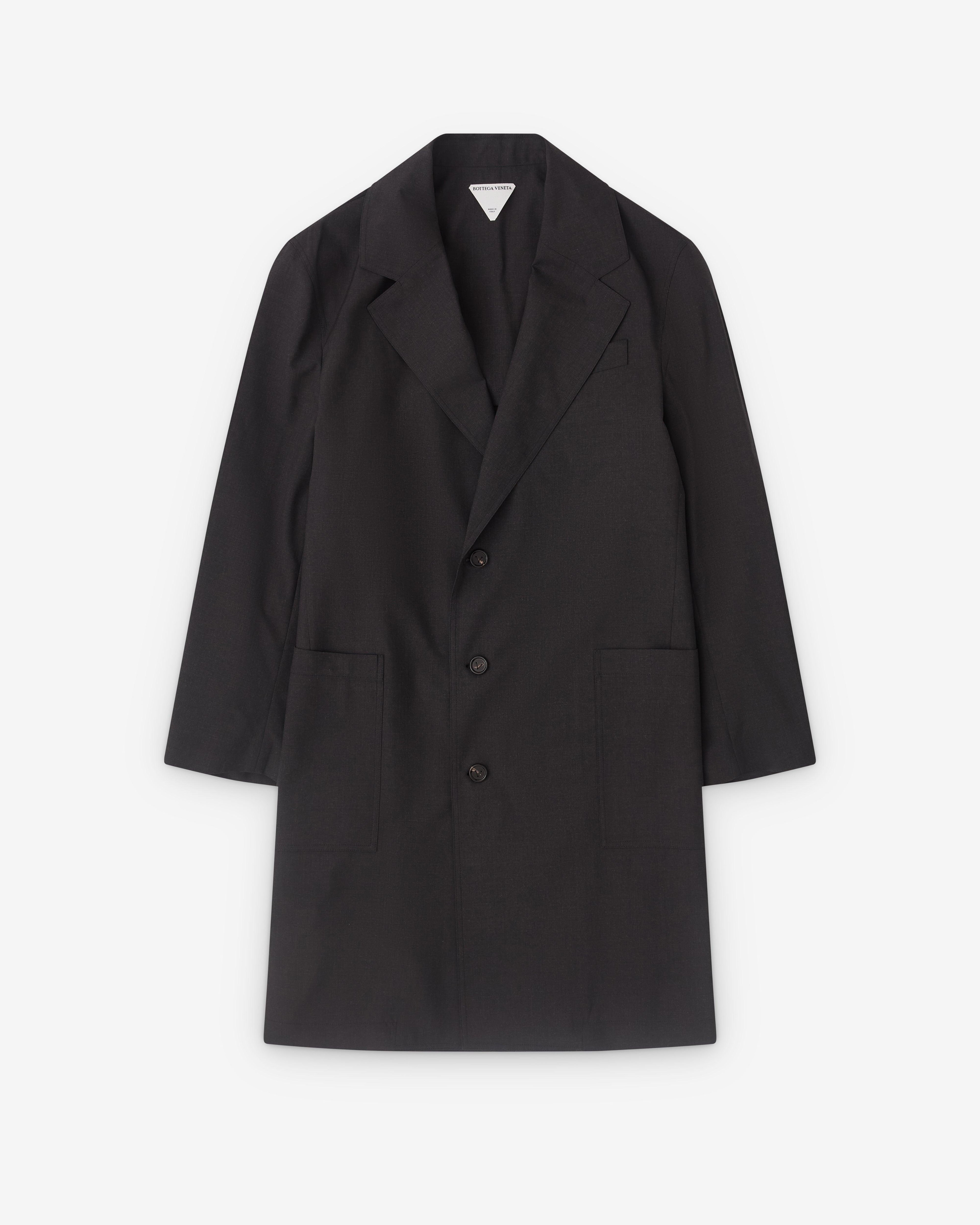 Bottega Veneta - Men’s Fine Wool Coat - (Charcoal) by BOTTEGA VENETA