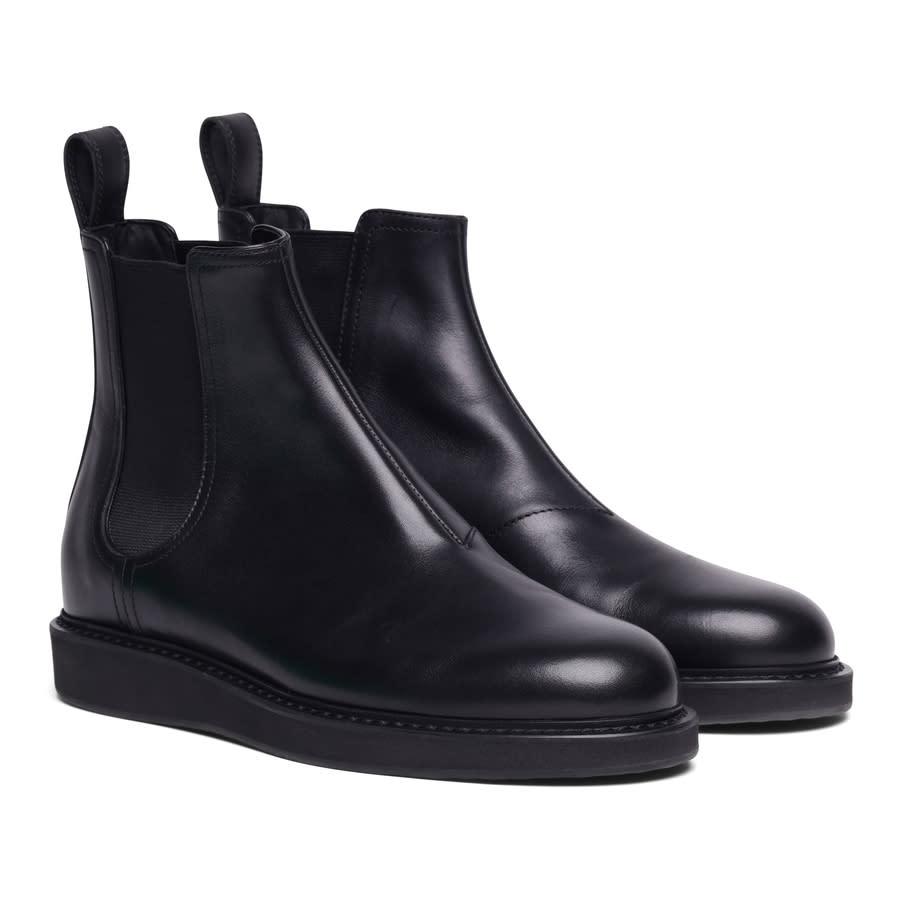 Bottega Veneta Men's Leather Combat Boots by BOTTEGA VENETA