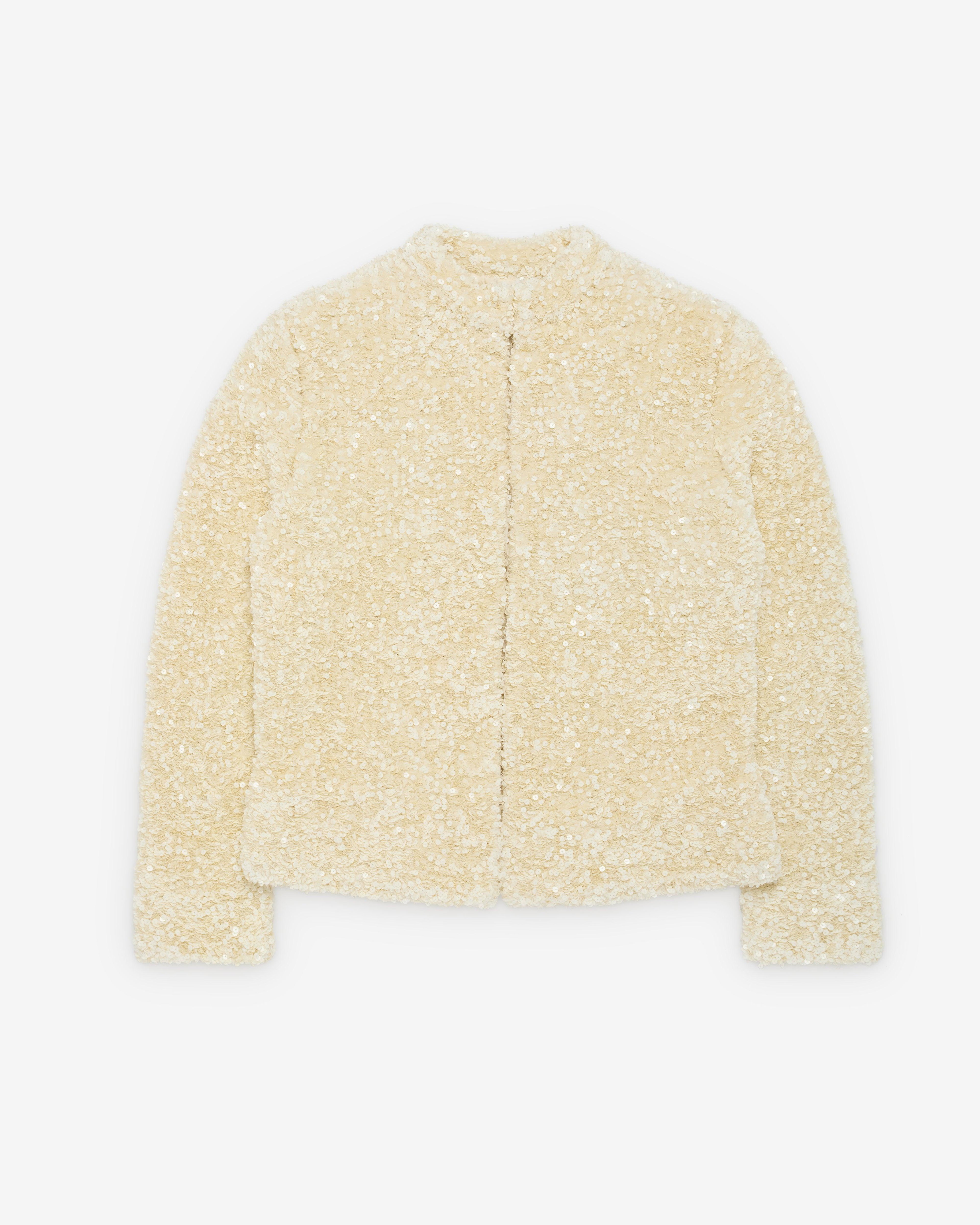 Bottega Veneta  - Men's Wool And Sequin Cardigan - (Parchment) by BOTTEGA VENETA