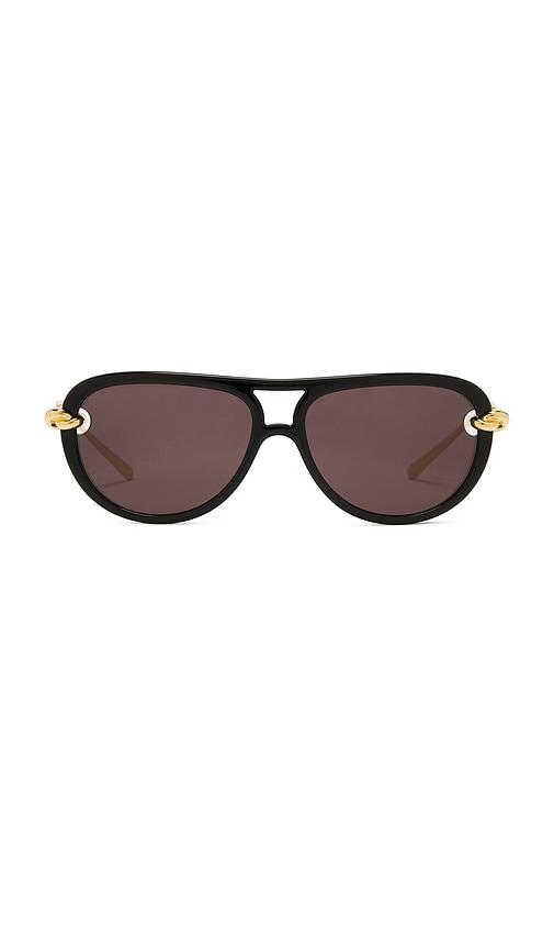 Bottega Veneta New Knot Sunglasses in Black by BOTTEGA VENETA